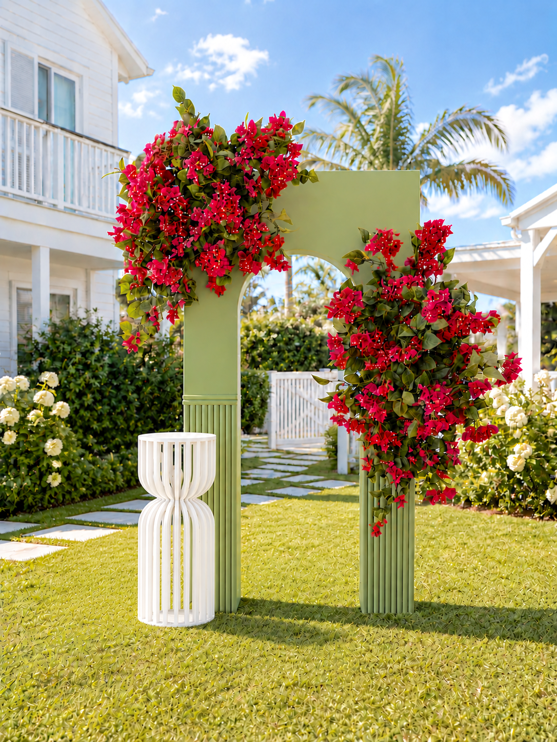 Engagement floral backdrop on the Gold Coast