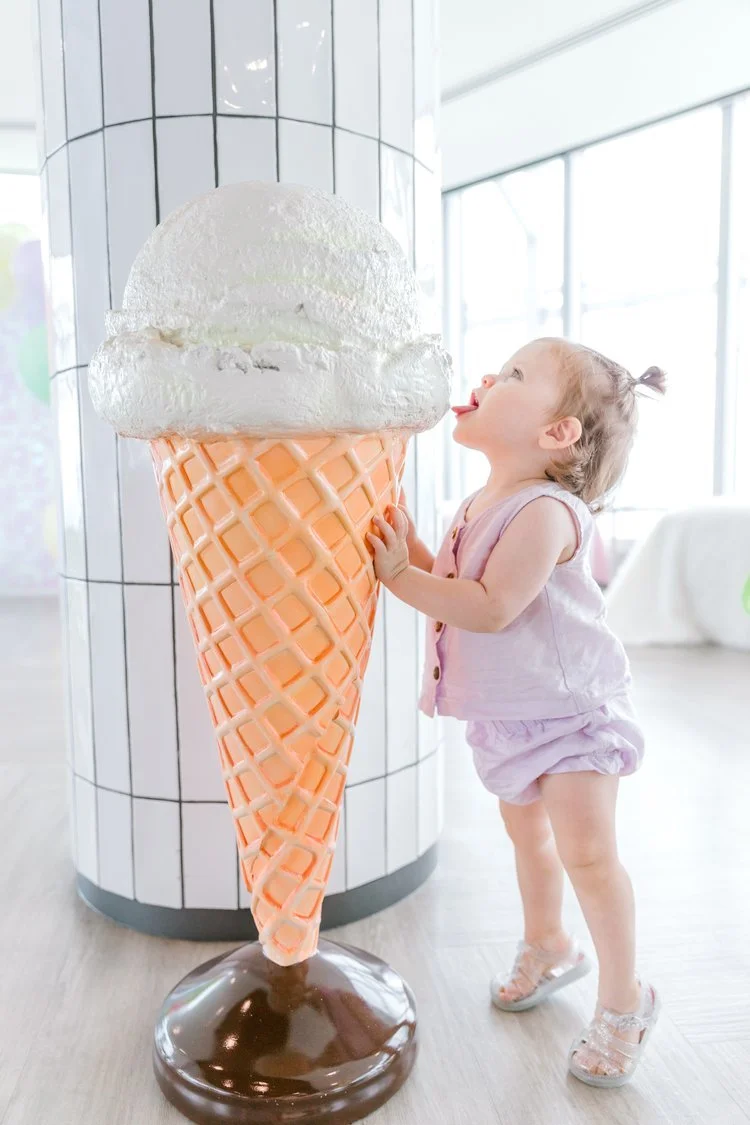 Life size ice cream prop for an ice cream party theme