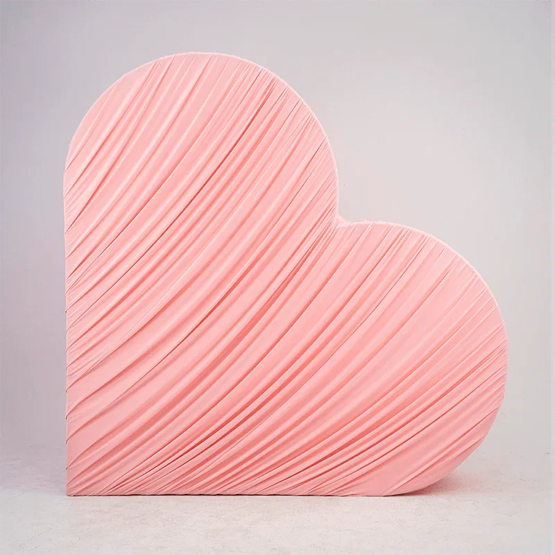 Pink Ruched Heart Backdrop
