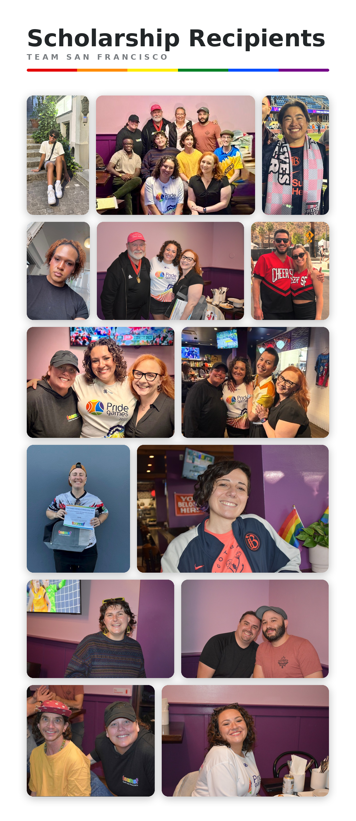 Gay Games Scholarships winners