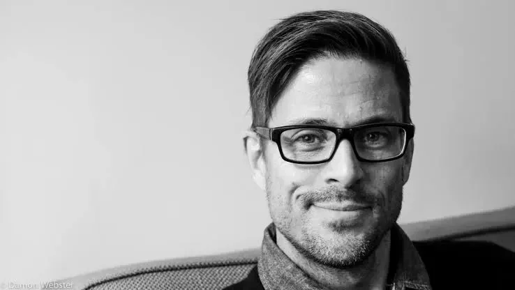 Black and white portrait of photographer Daniel Milnor