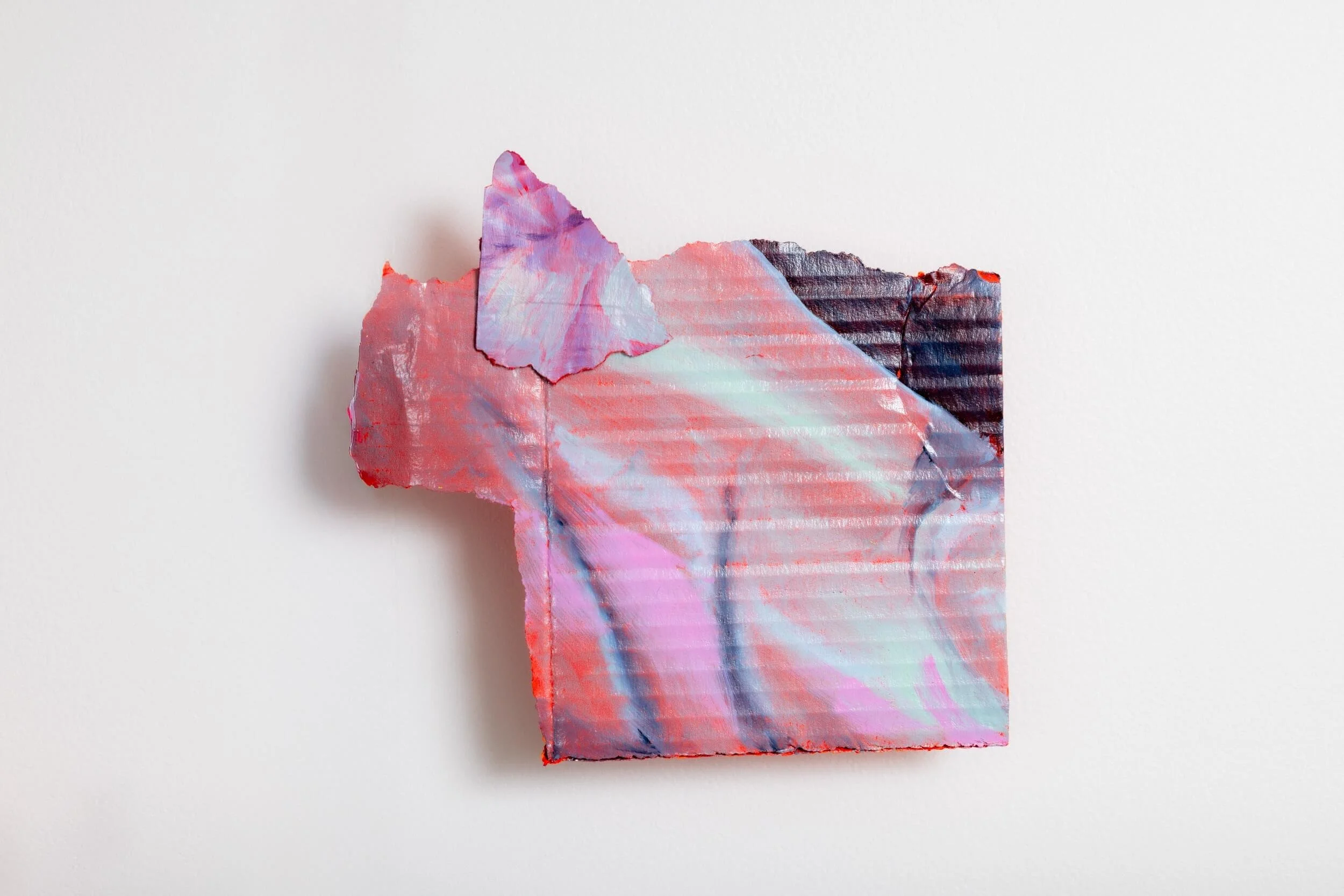 Fragile  2025  Oil and acrylic on repurposed cardboard  