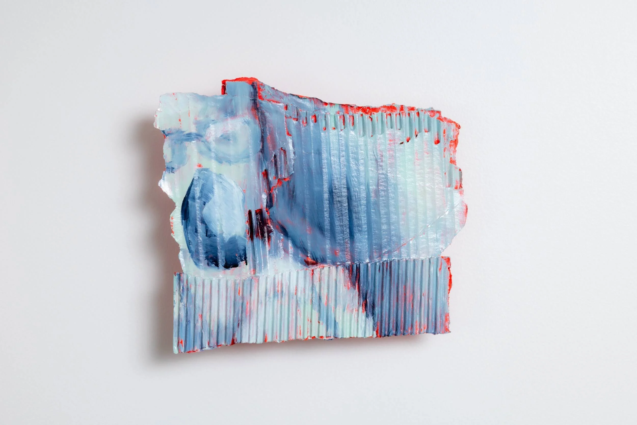 Silence  2025  Oil and acrylic on repurposed cardboard  