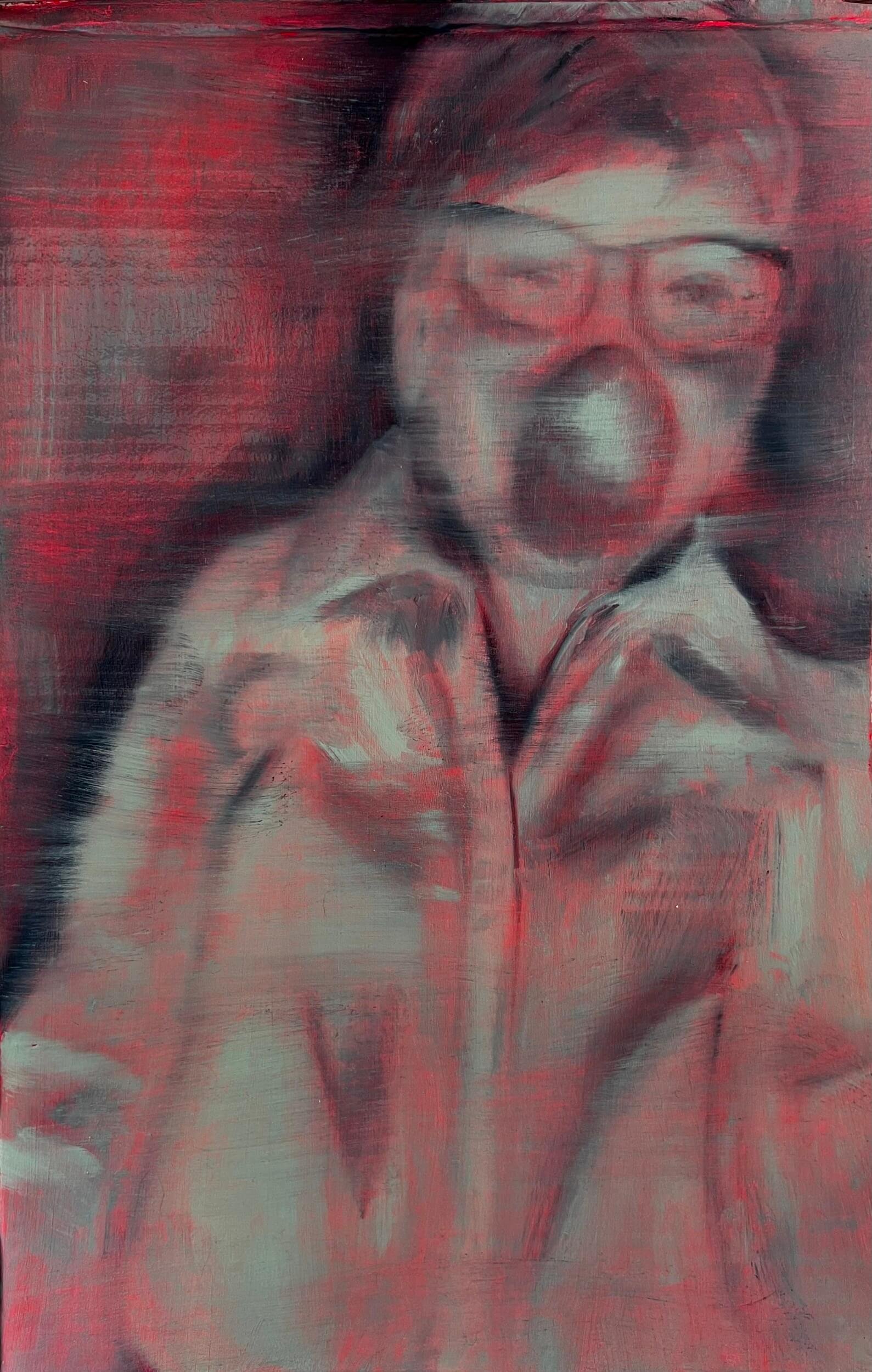 Untitled   2025  Oil and acrylic on repurposed cardboard  x cm