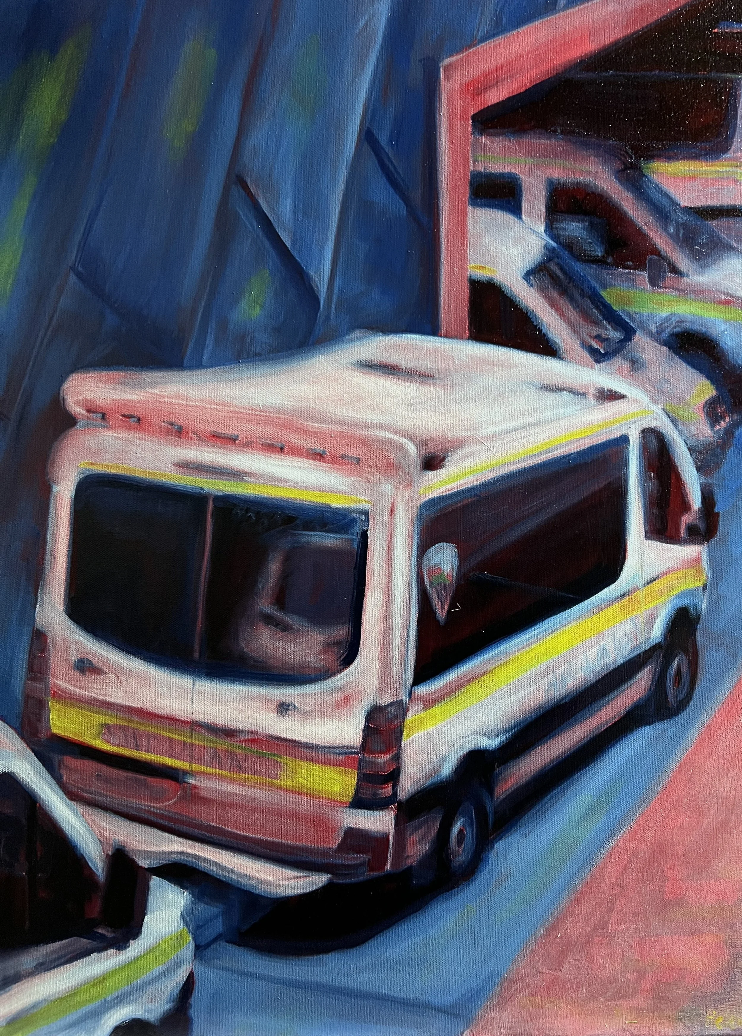 Noun Becomes Verb 2022 Oil and acrylic on canvas 70.5 cm x 60.5 cm