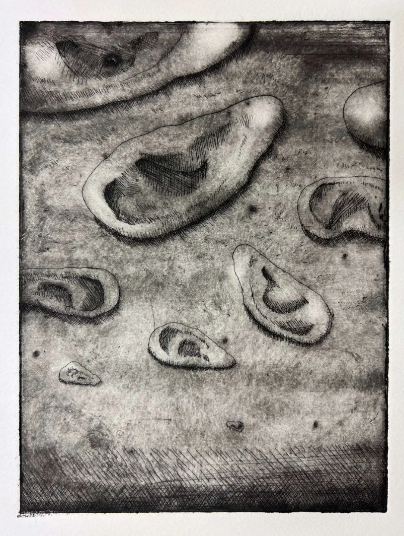I Have No Voice If You Don’t Listen 2024  etching  22.2 cm x 15 cm