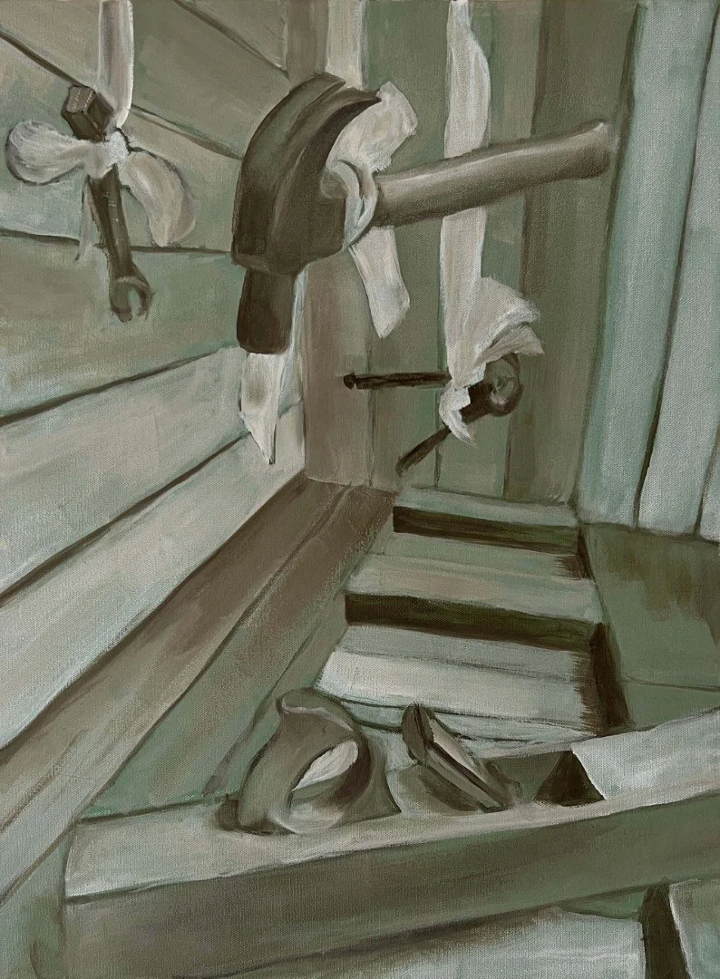 Maker-Fixer 2021 Oil on canvas 51 cm x 60.5 cm