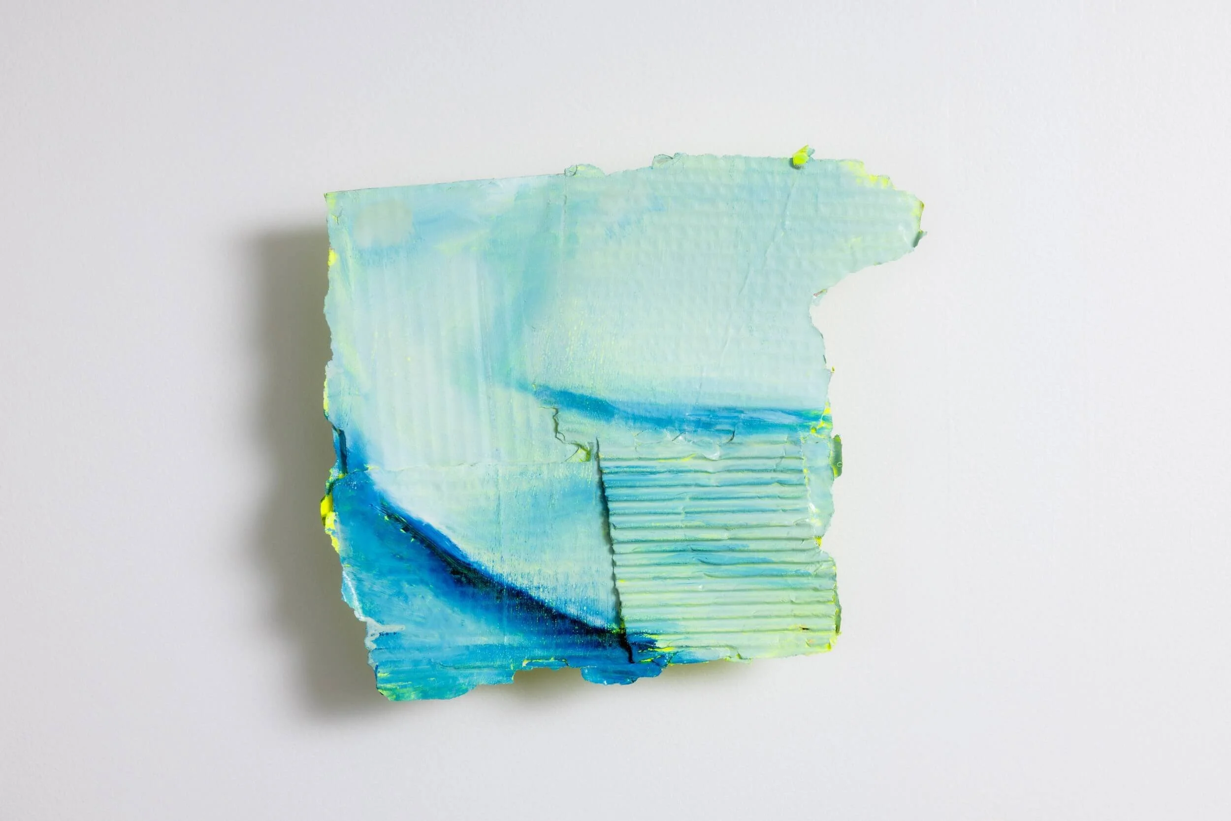 Rumination  2025  Oil and acrylic on repurposed cardboard  