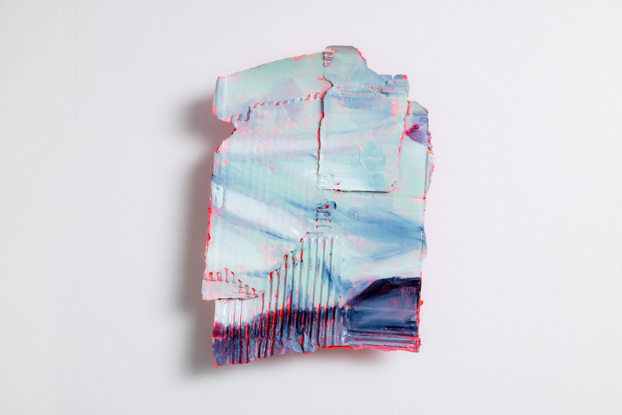 Distrust  2025  Oil and acrylic on repurposed cardboard  