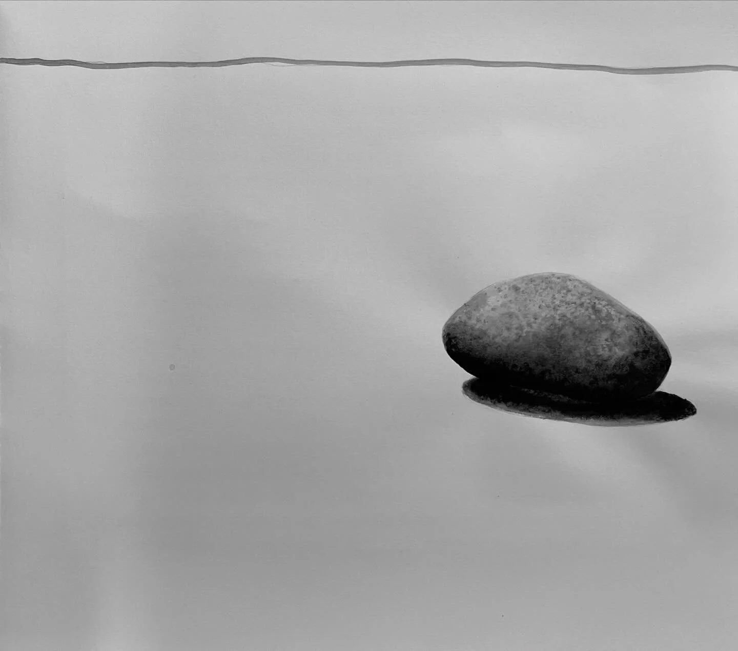 Materiality VI  2024  Ink on paper   28 x 32 cm