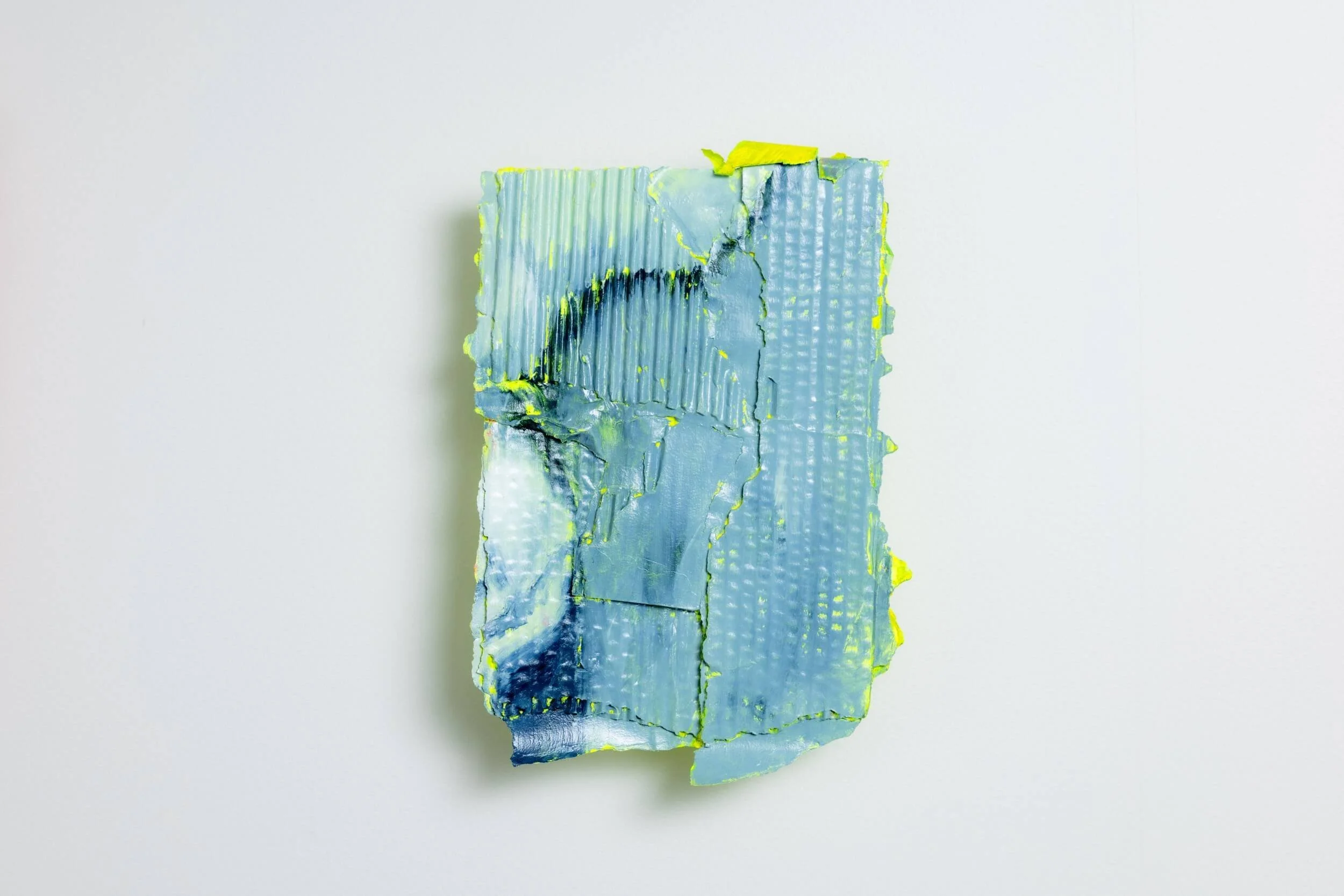 Startle  2025  Oil and acrylic on repurposed cardboard  