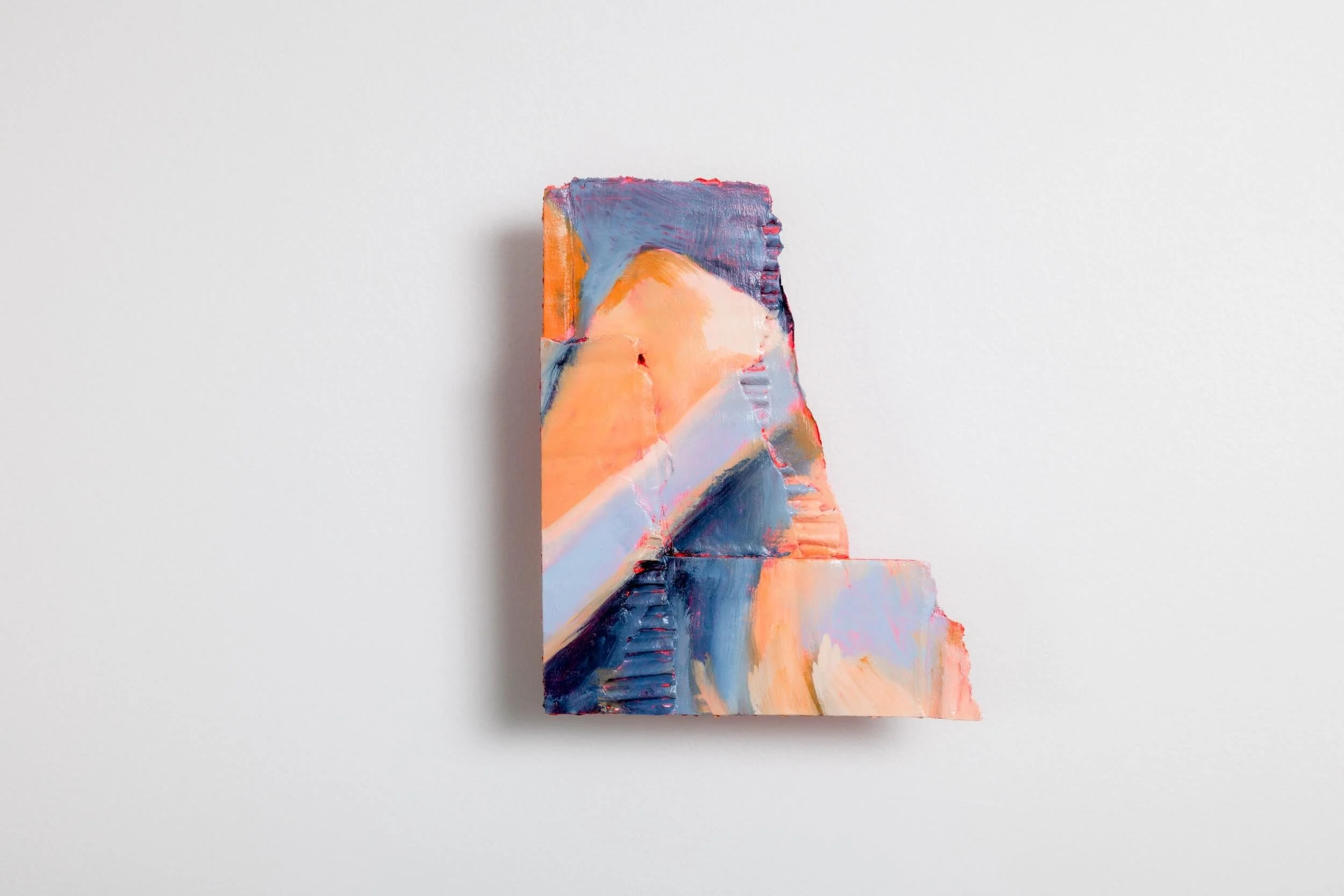 Blunt  2025  Oil and acrylic on repurposed cardboard  