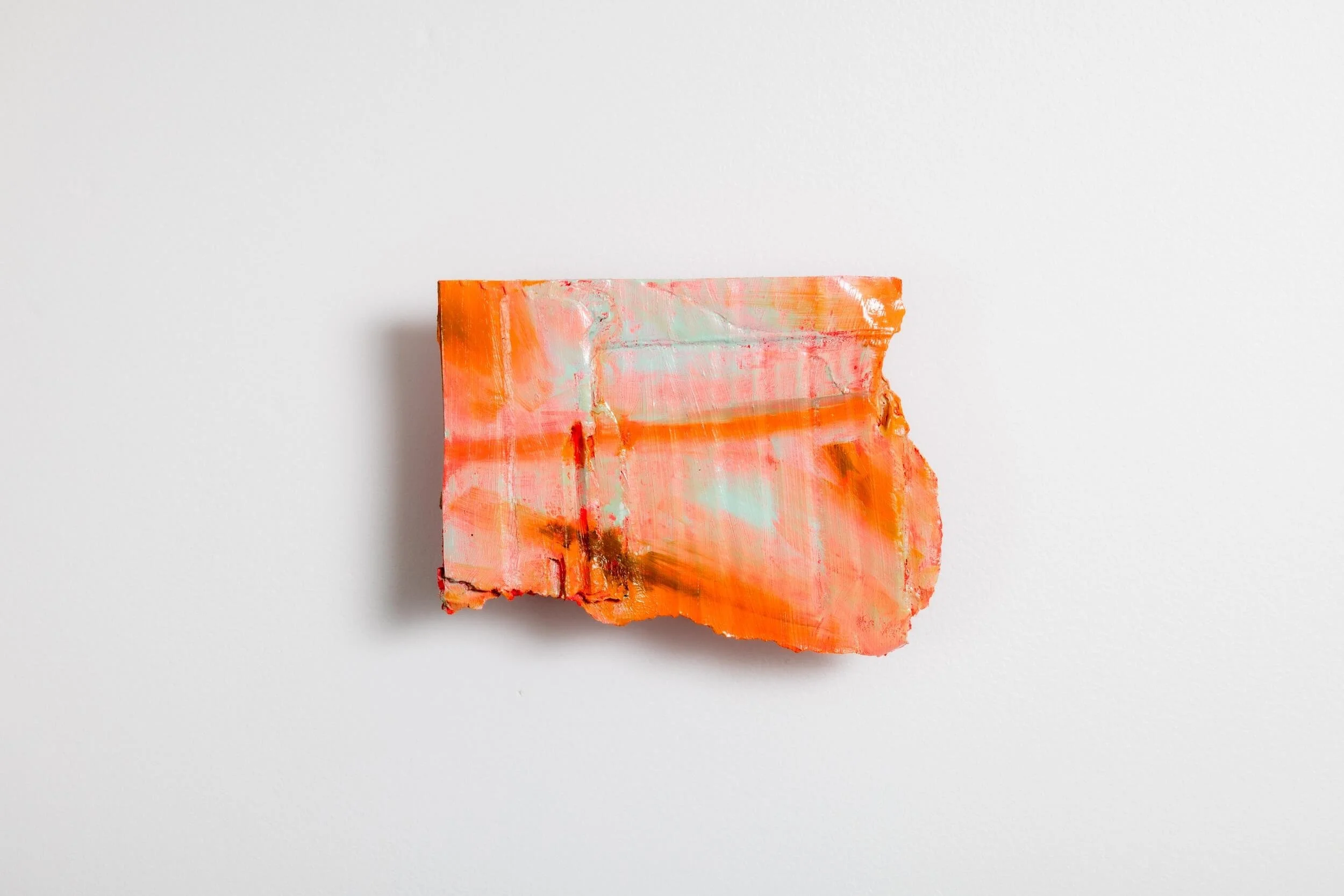 Hypervigilance   2025  Oil and acrylic on repurposed cardboard  