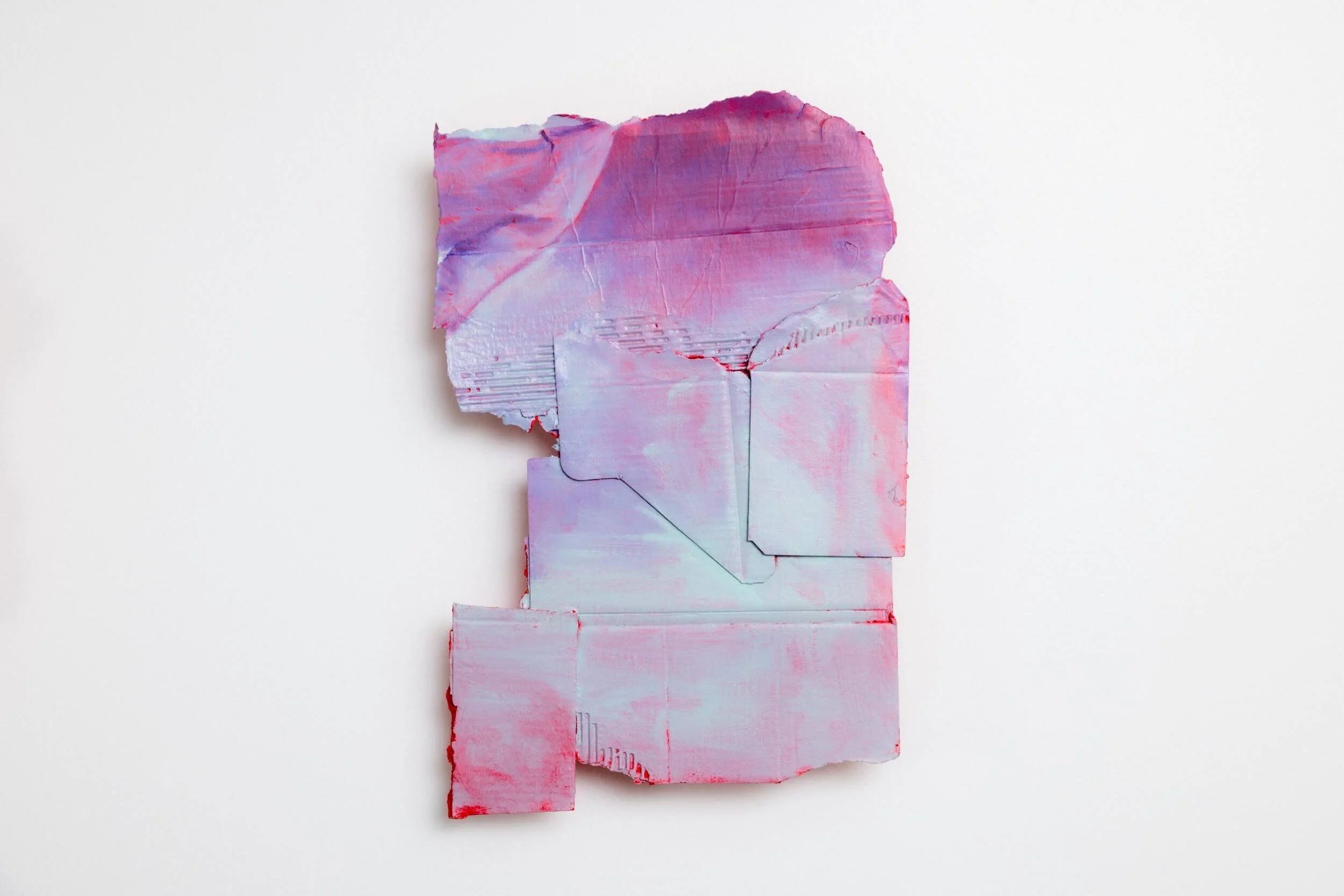 Dissociation   2025  Oil and acrylic on repurposed cardboard  