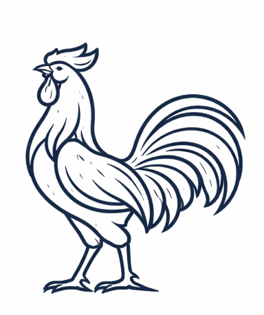 Gallic rooster symbol representing France and national identity
