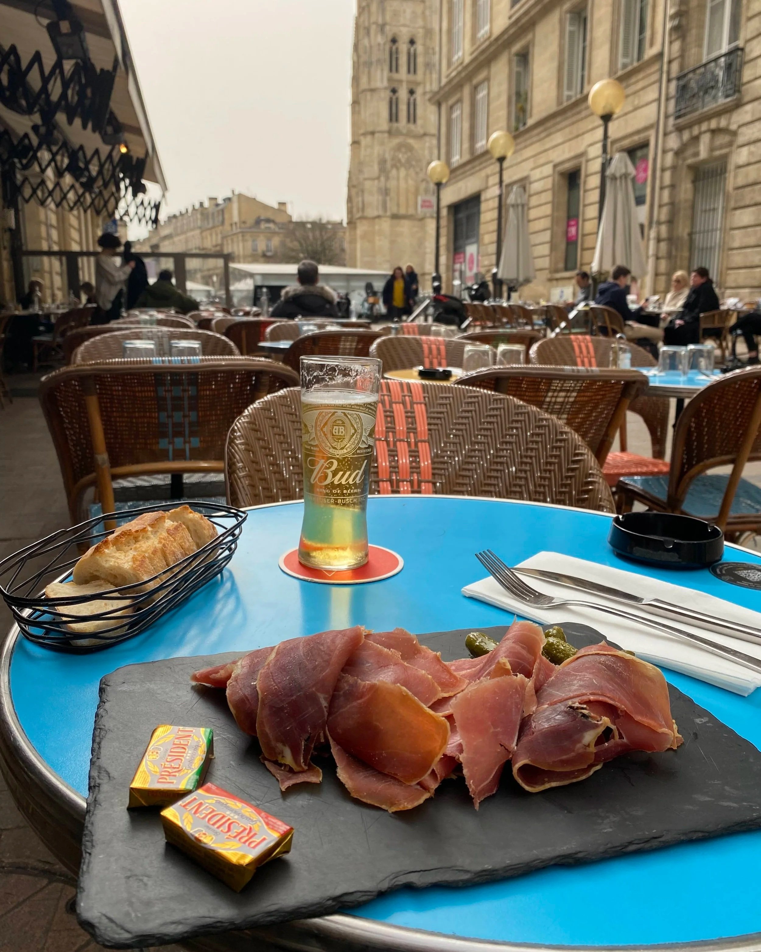 Outdoor café culture in France showing everyday lifestyle
