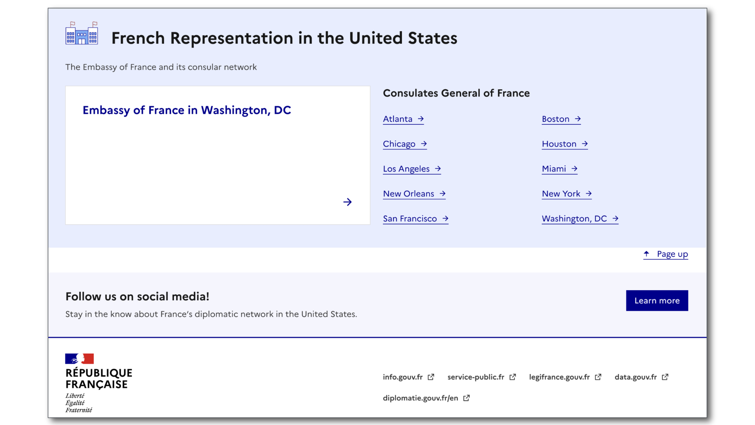French Embassy and Consulates in the United States responsible for processing long-stay visa applications and appointments.