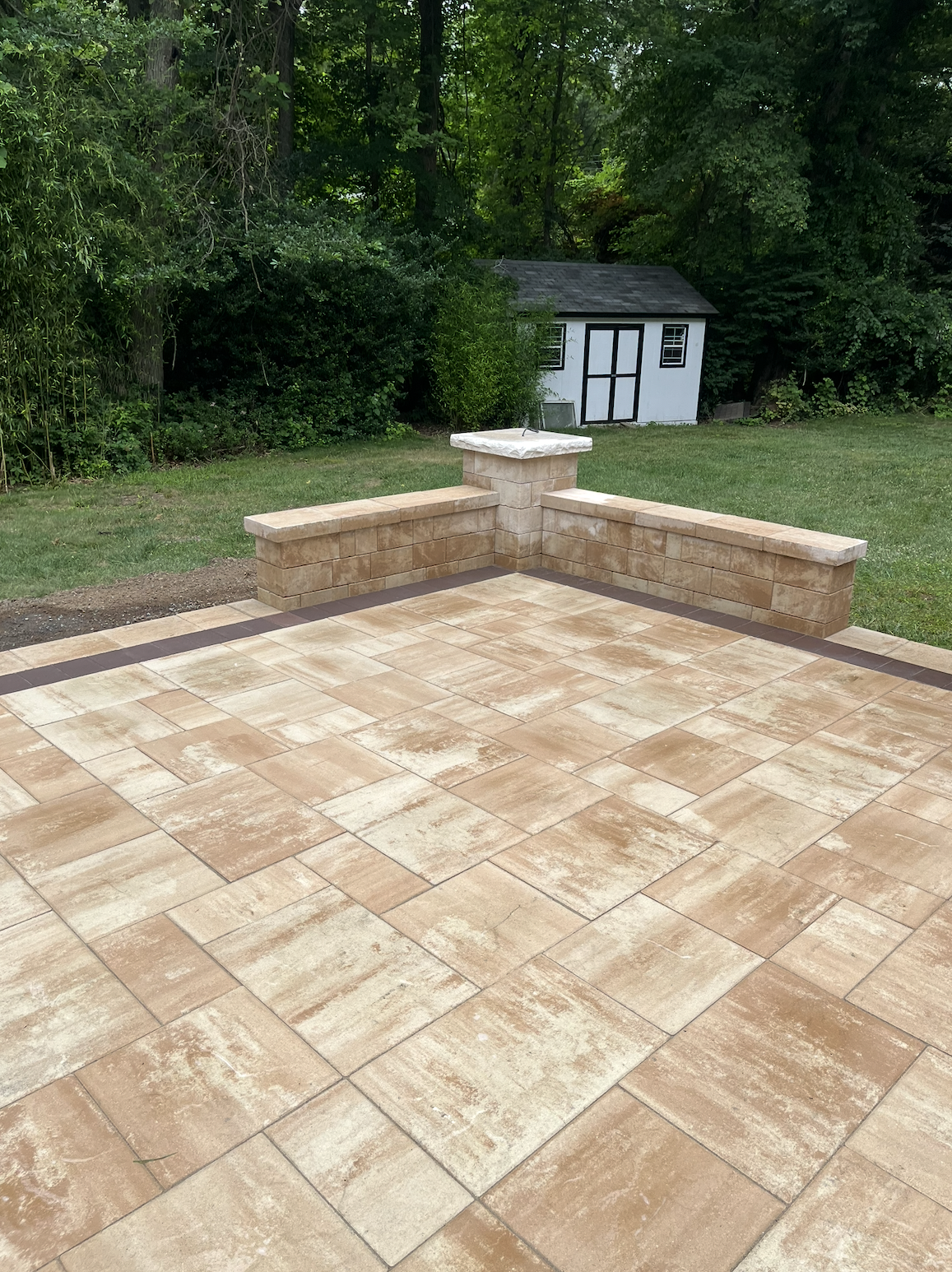 Seating area made with blocks