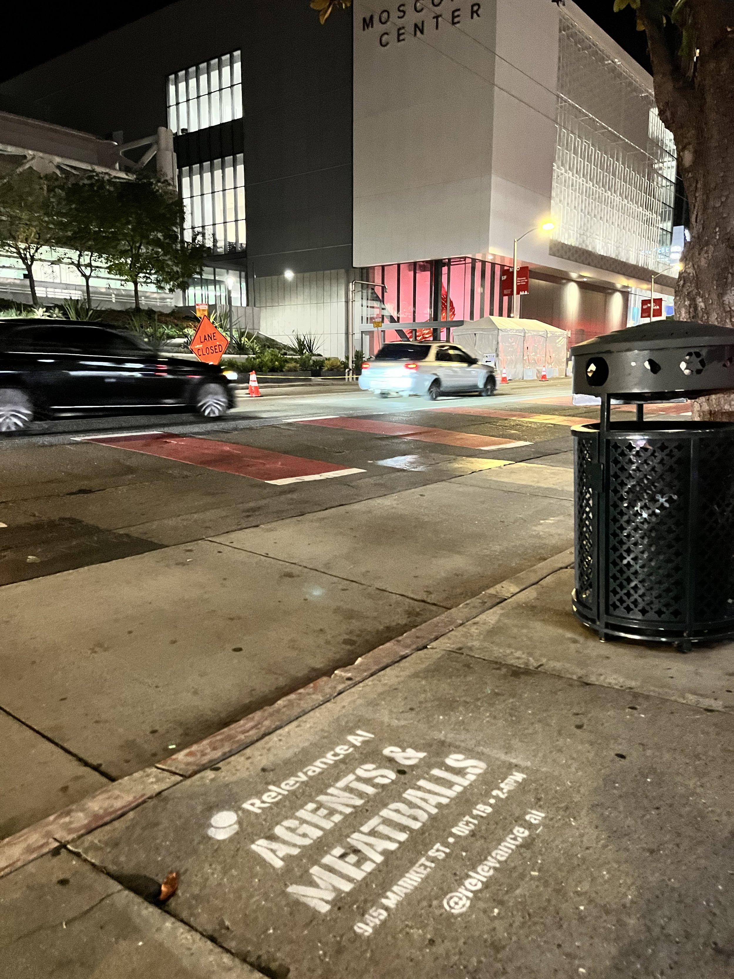 Sidewalk stencil installation