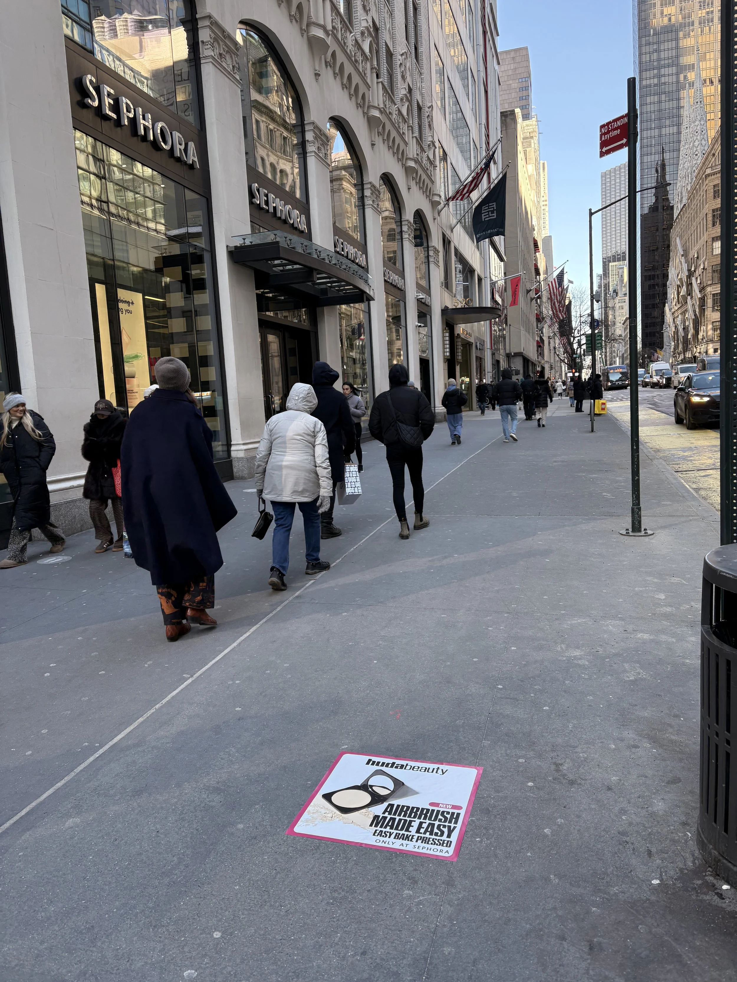 sidewalk graphic installed in nyc