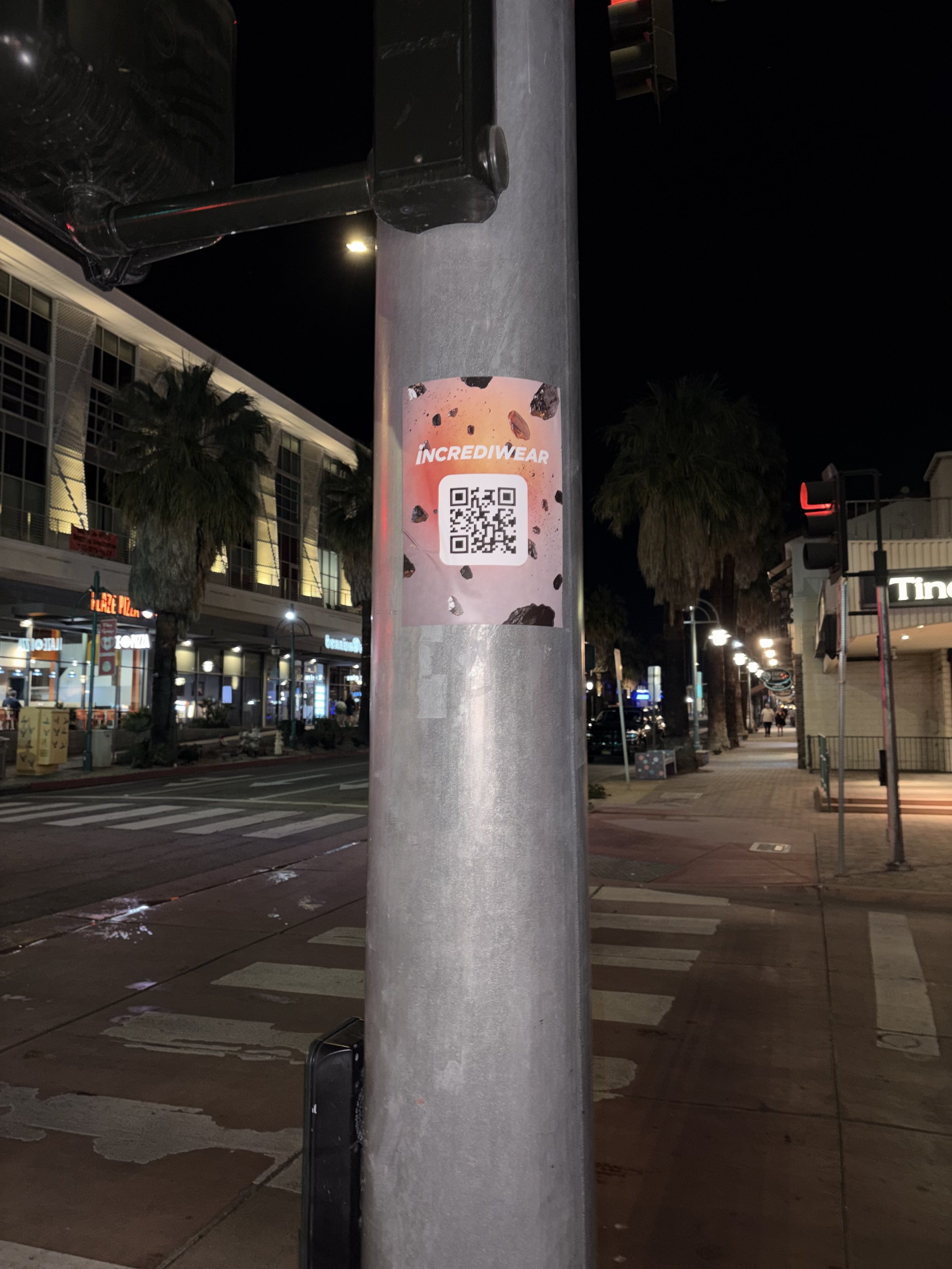 snipe ads installed on pole 