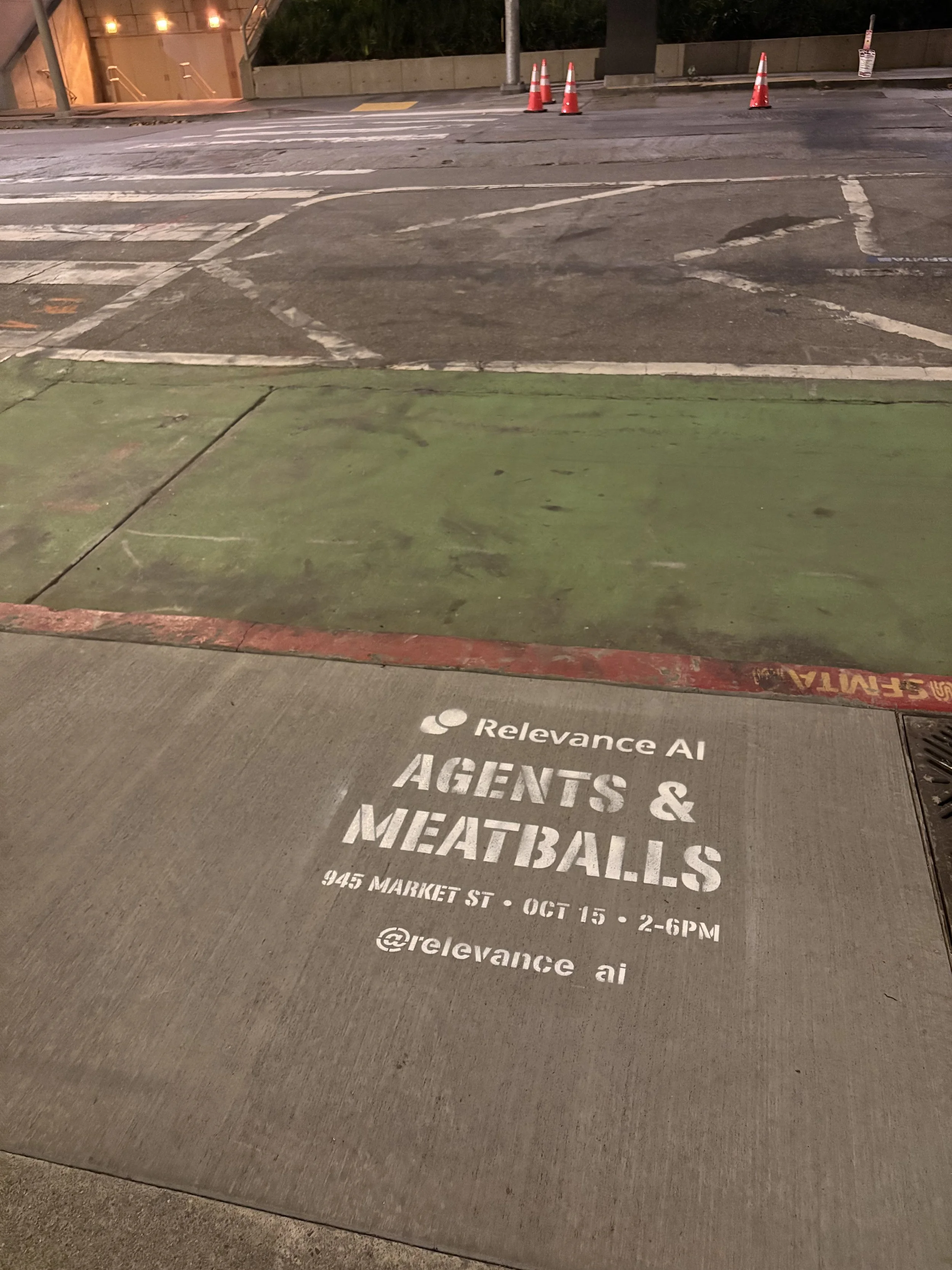 sidewalk stencil in san francisco 