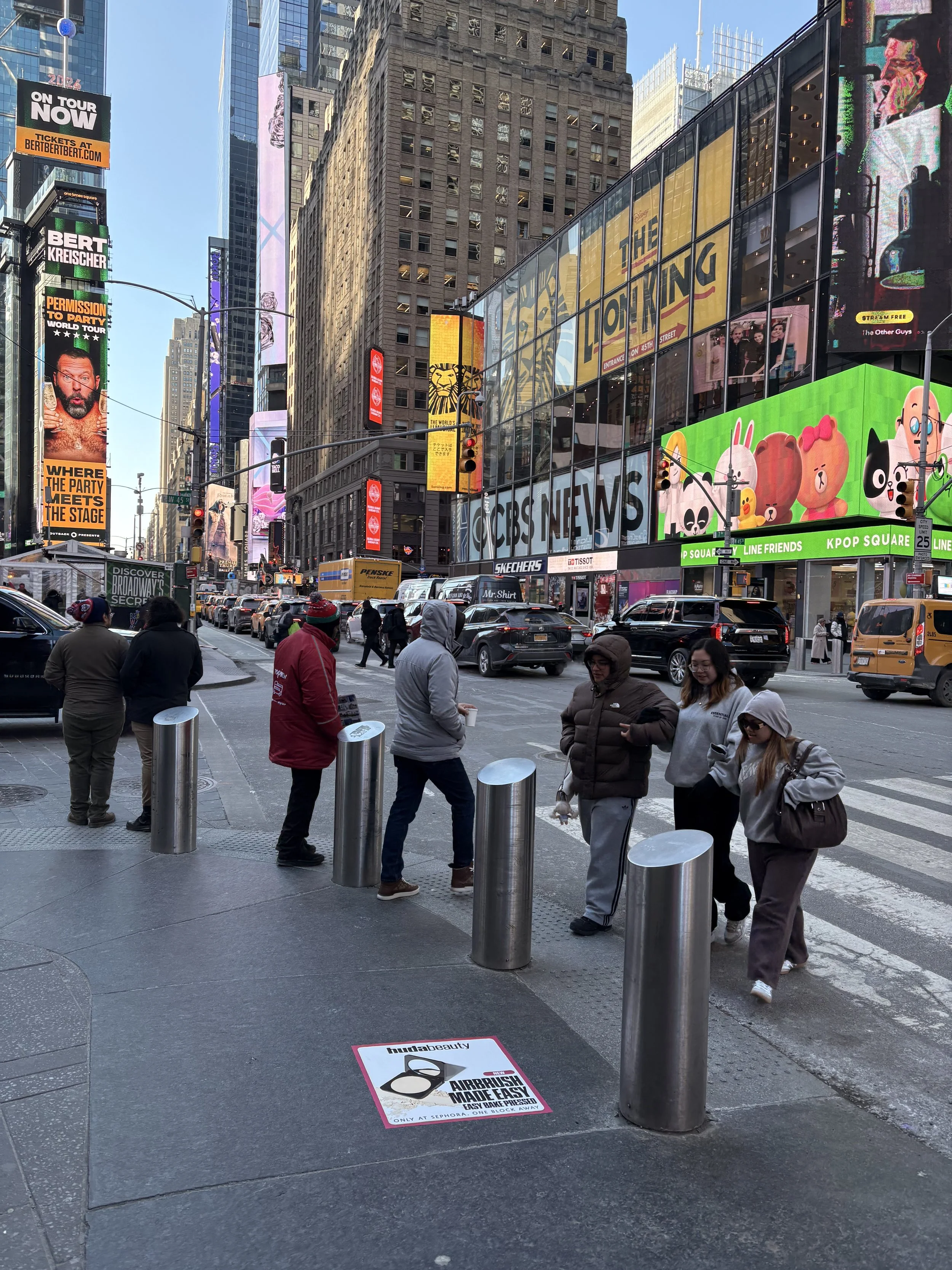Sidewalk decal/graphic in times square