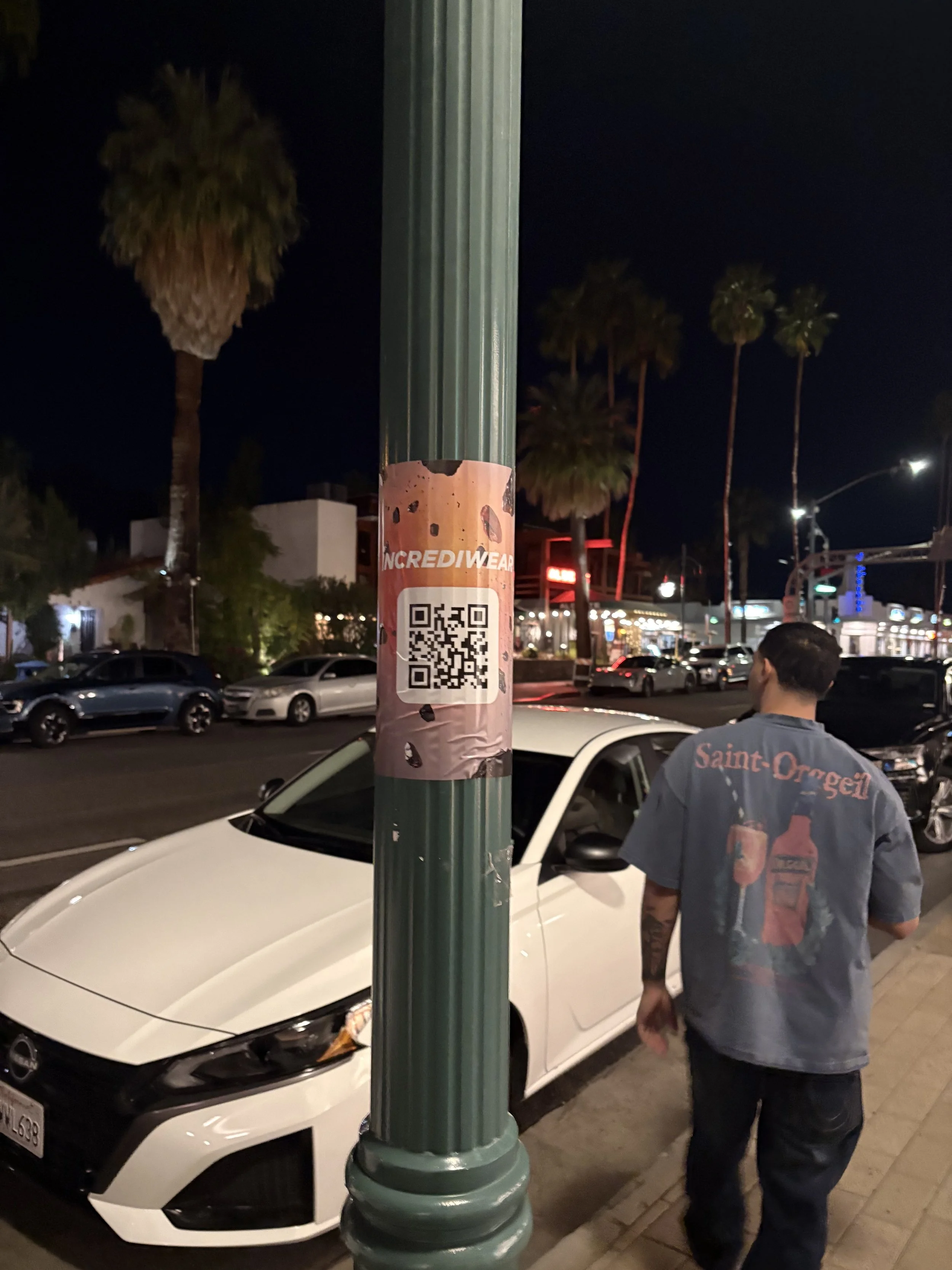 Snipe advertisement by sidewalk activations