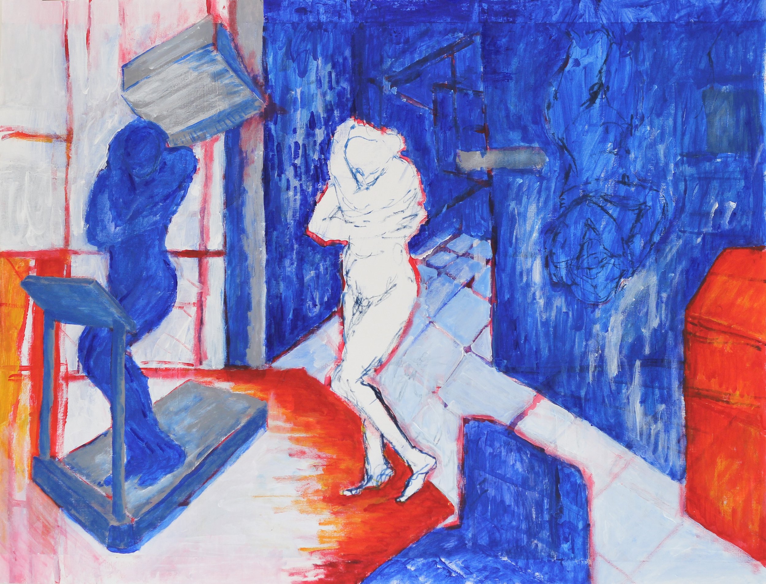 Wall Of Shame; 2026, Acrylic and ink on oil paper, 50x65cm