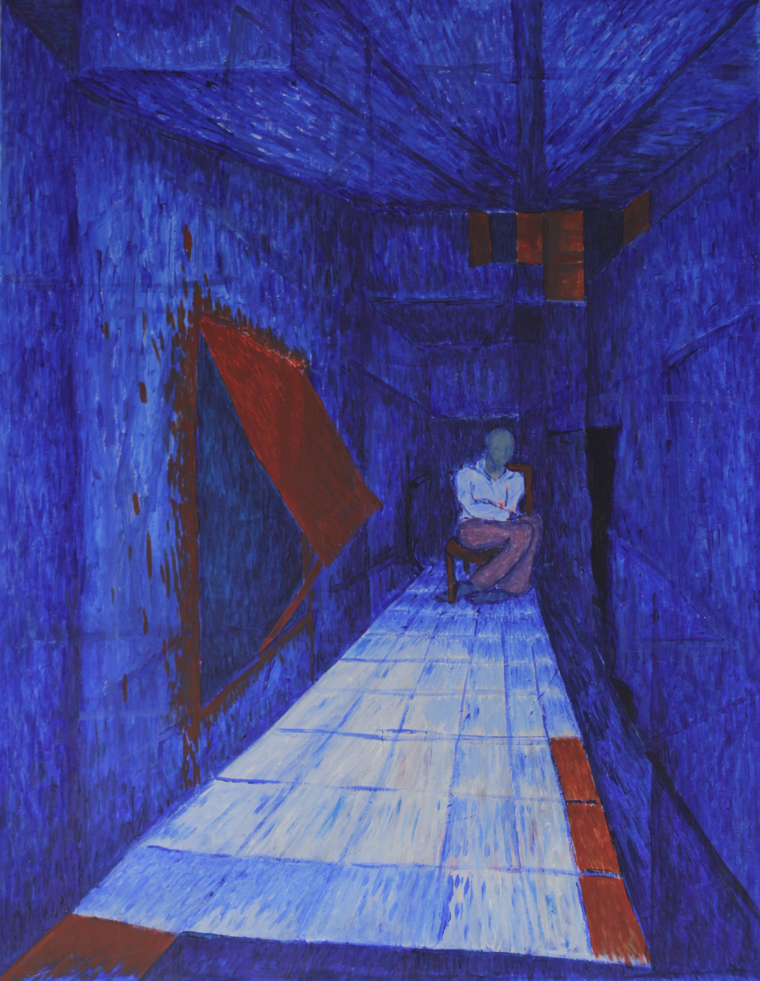 
The Living Room Interview; 2026, Acrylic and ink on oil paper, 65x50cm