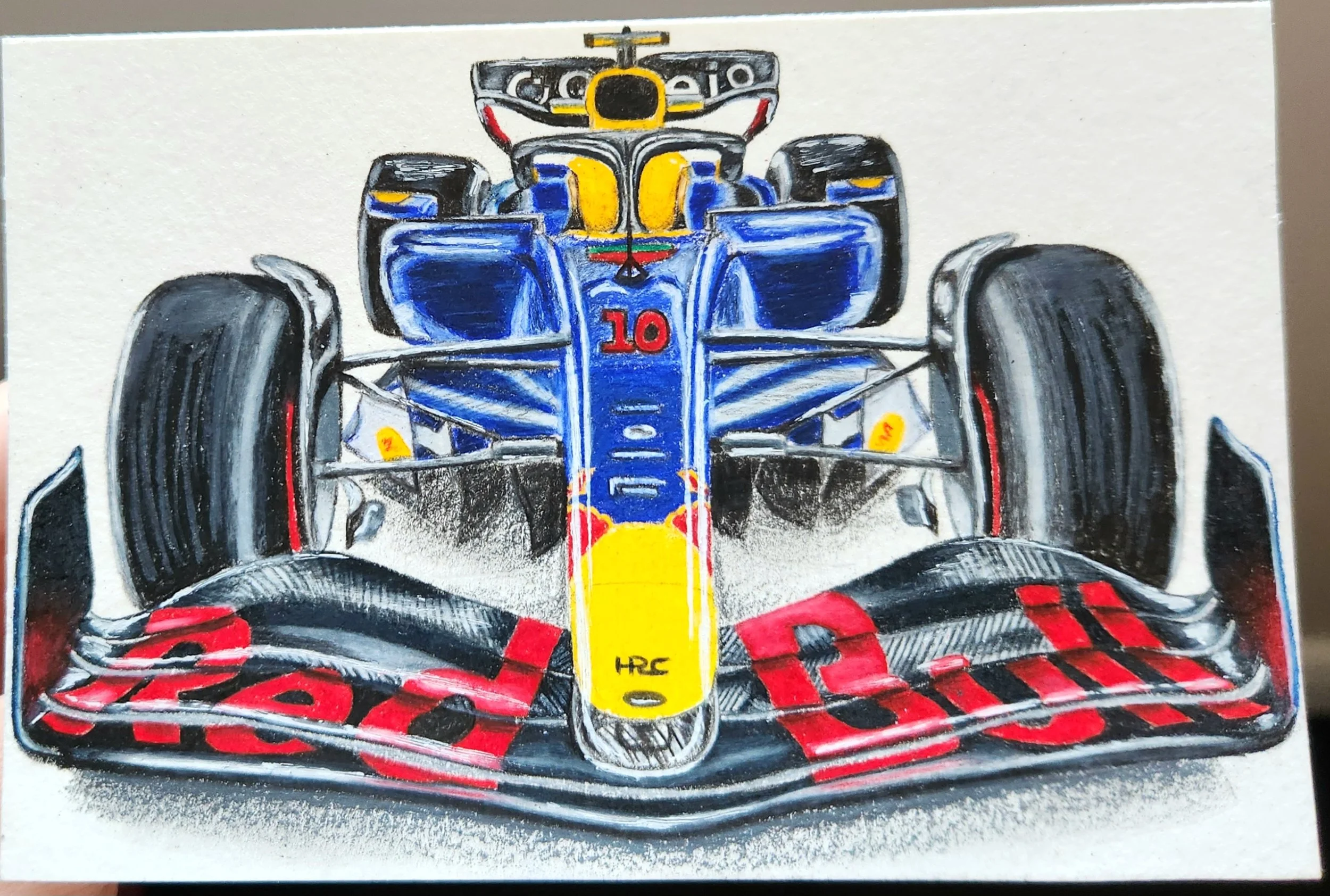 Pencil crayon, gel pen