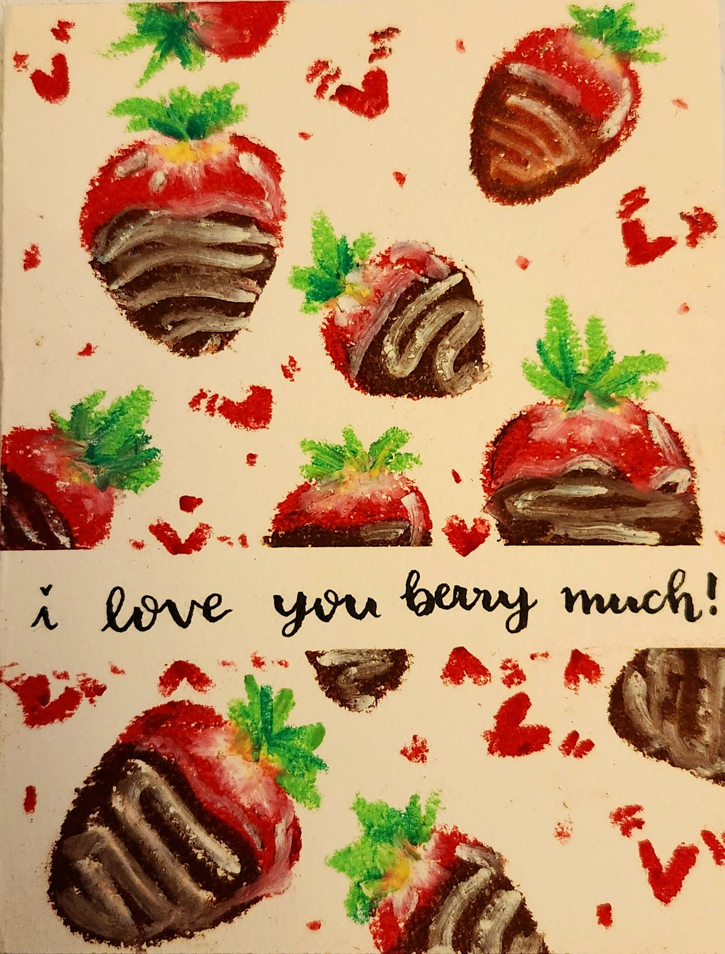 Oil pastel, marker