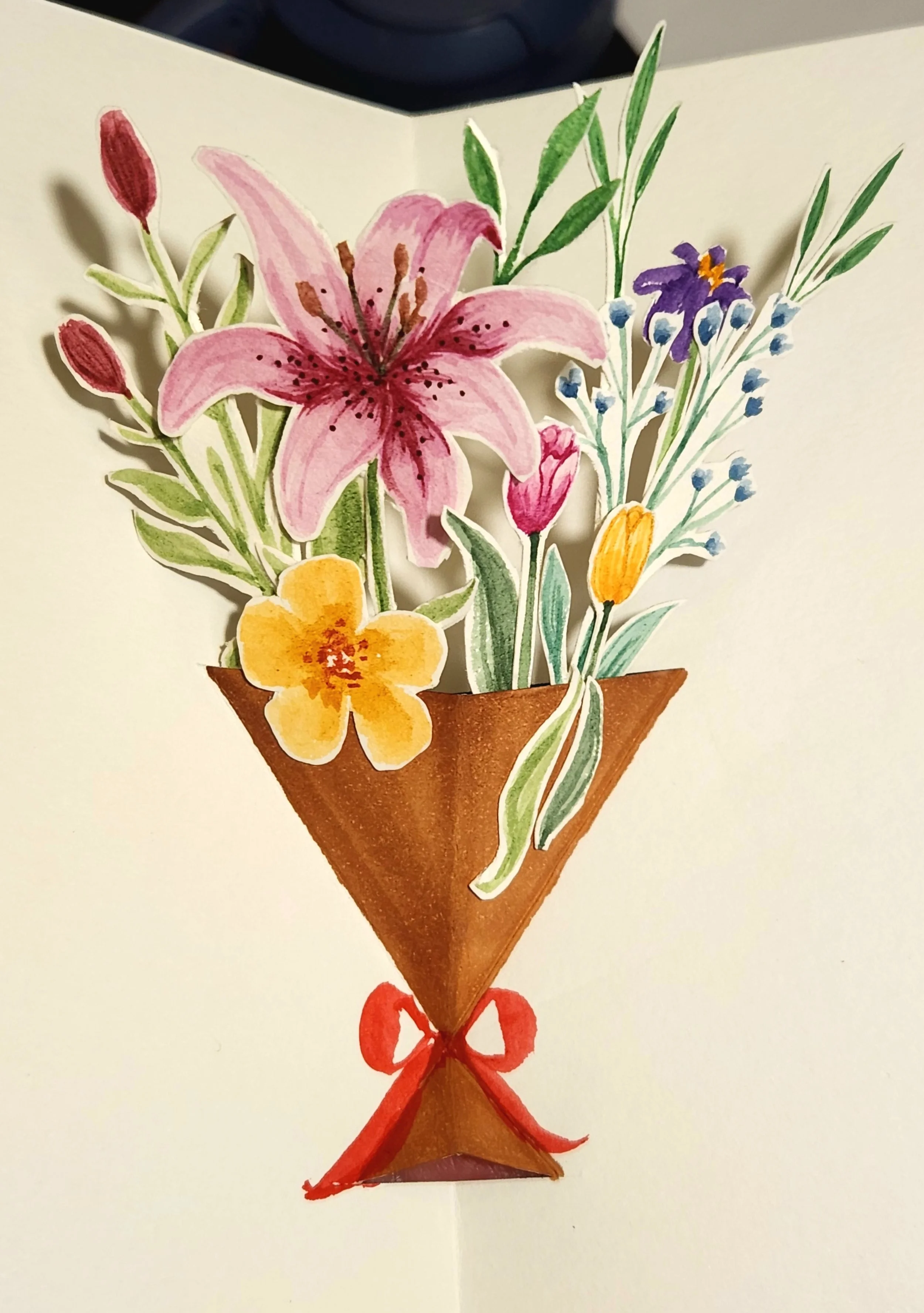 Watercolour paint, marker, pencil crayon