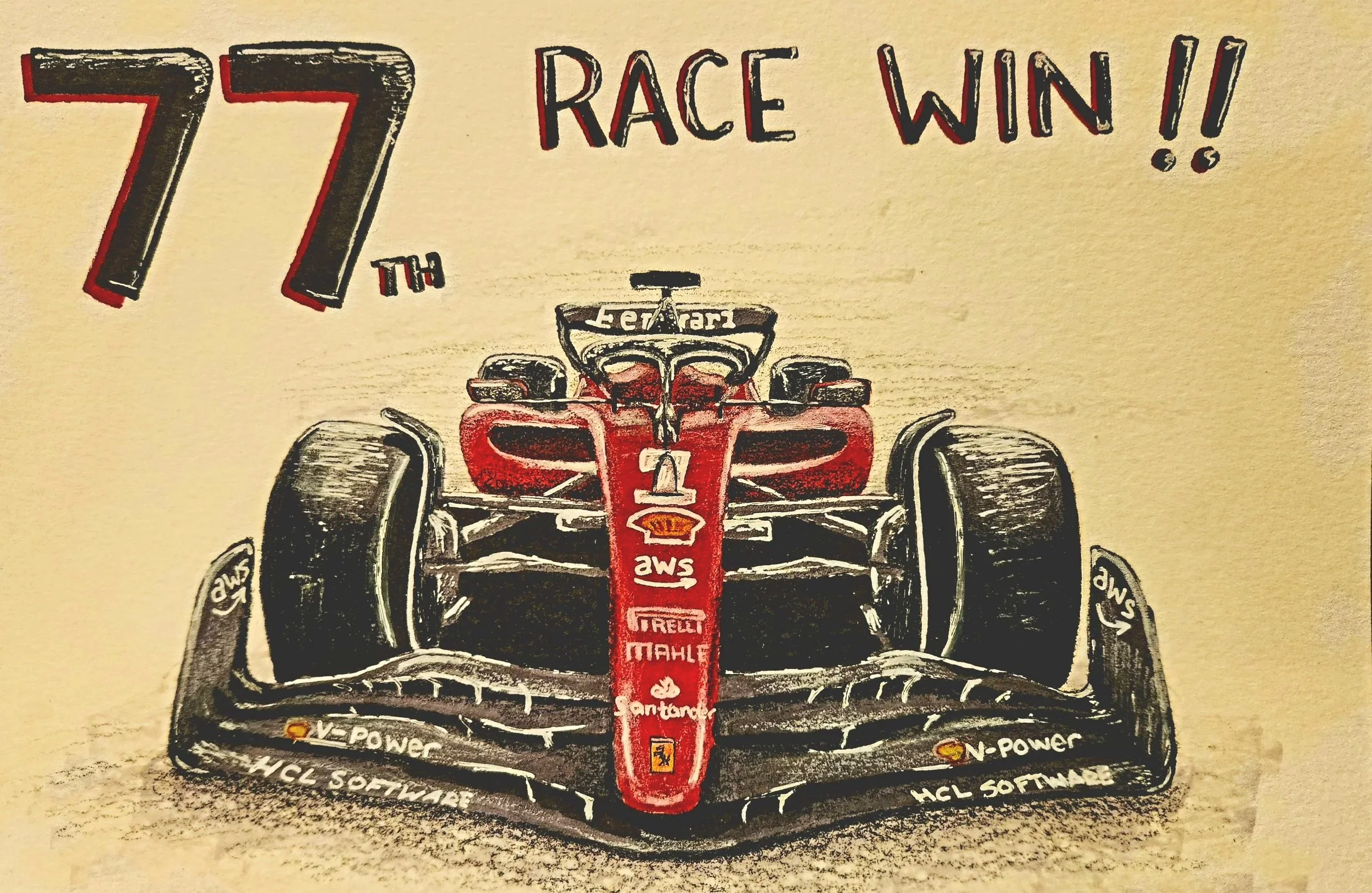 Pencil crayon, marker, gel pen