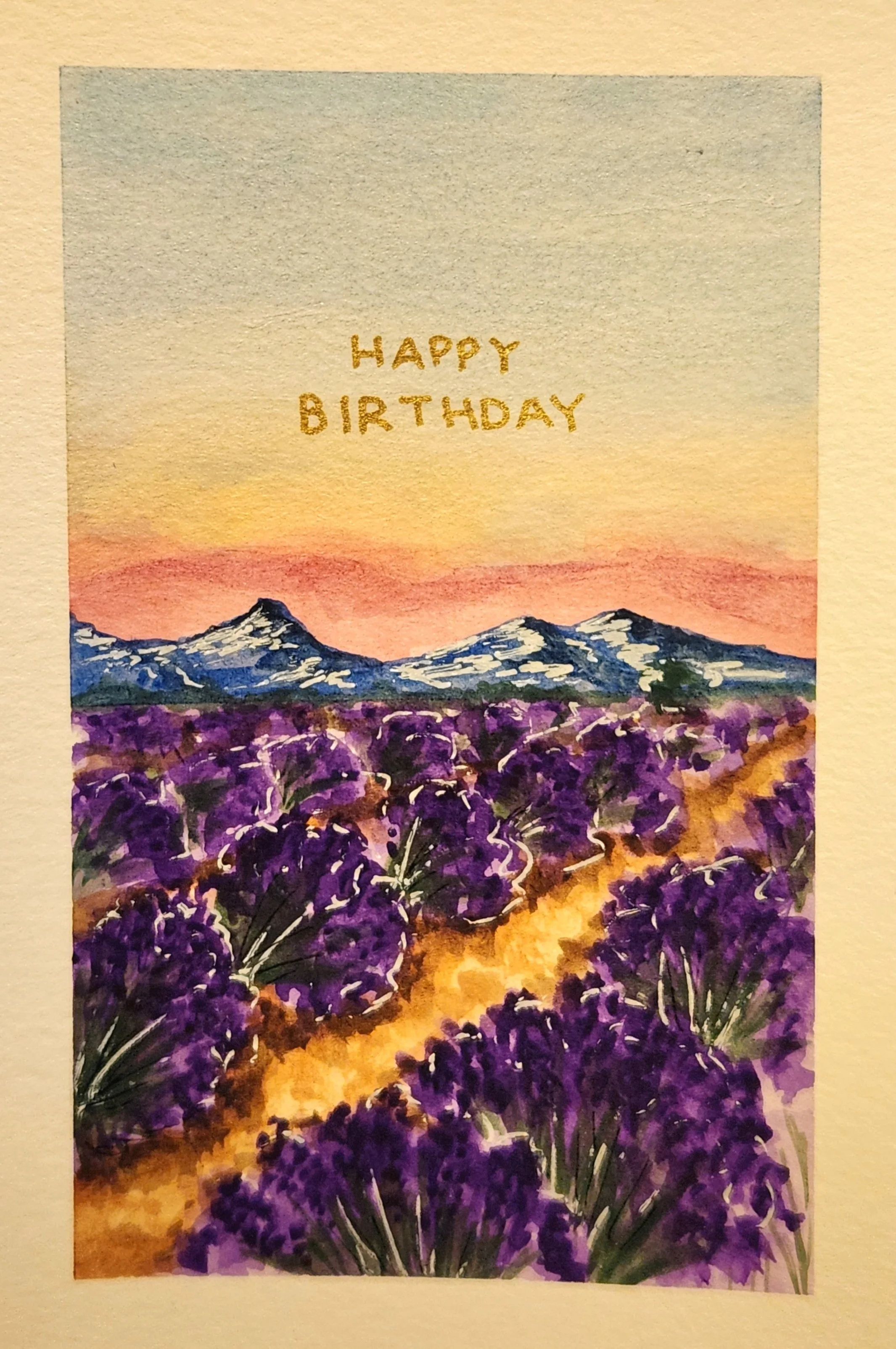 Watercolour paint, gel pen