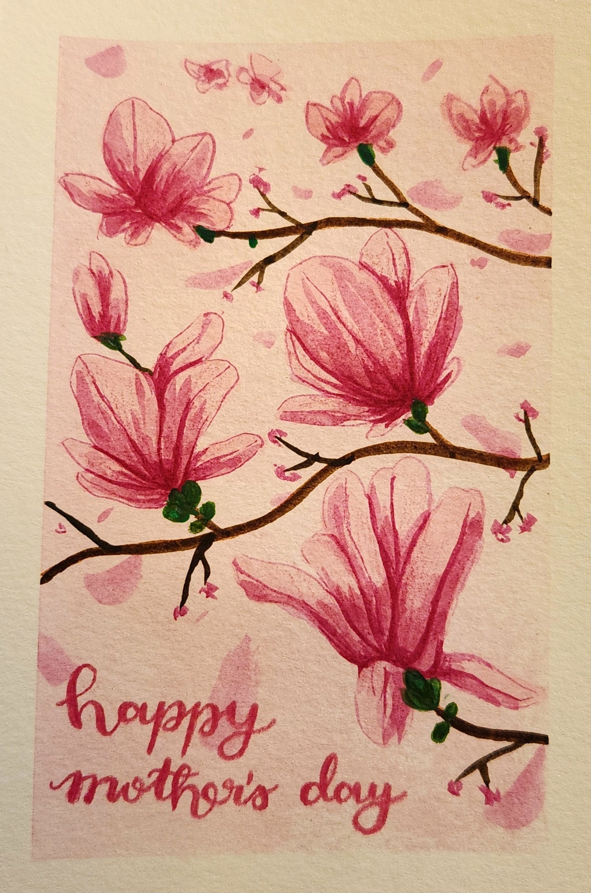 Watercolour paint, pencil crayon