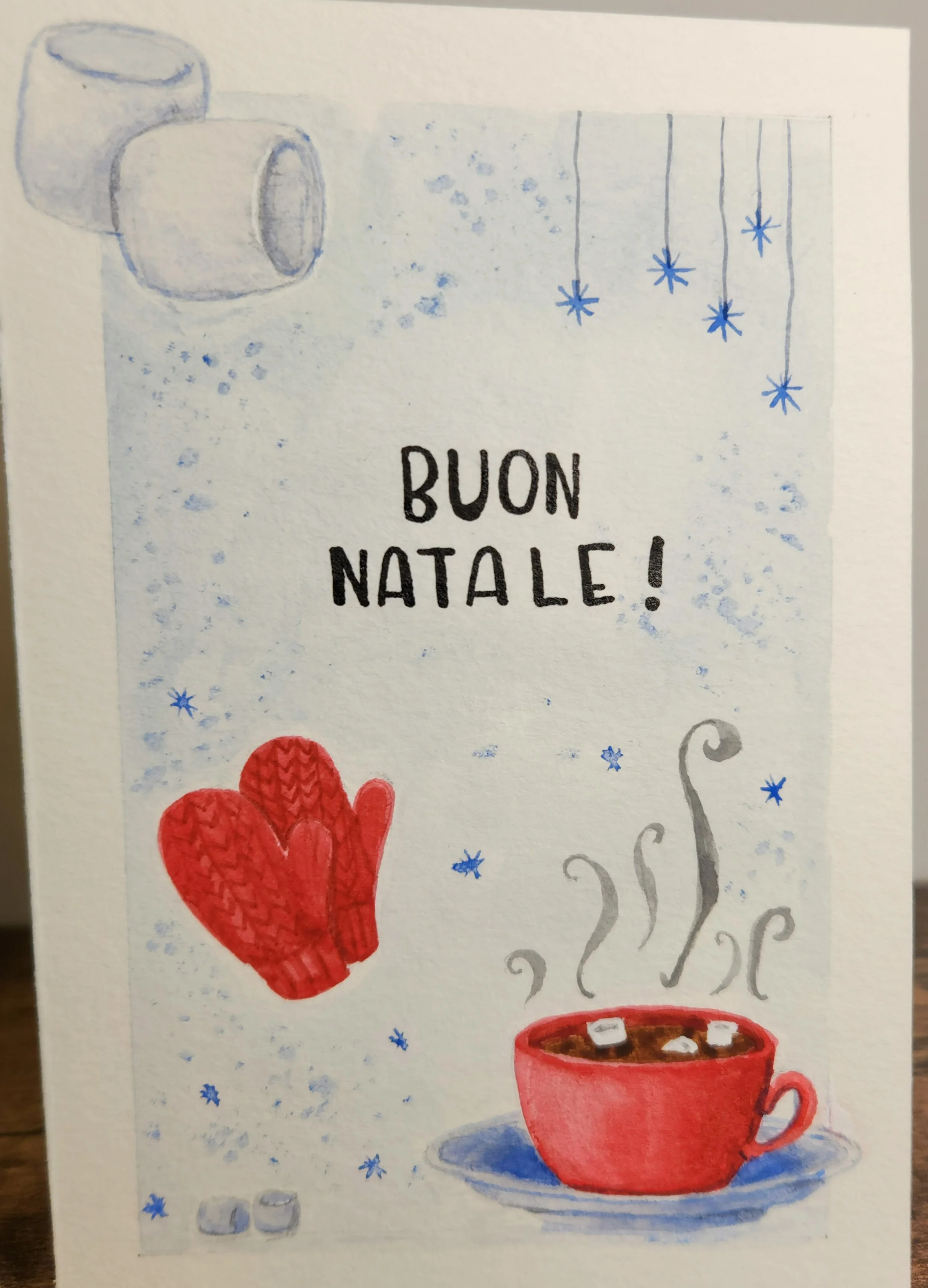 Watercolour paint, marker