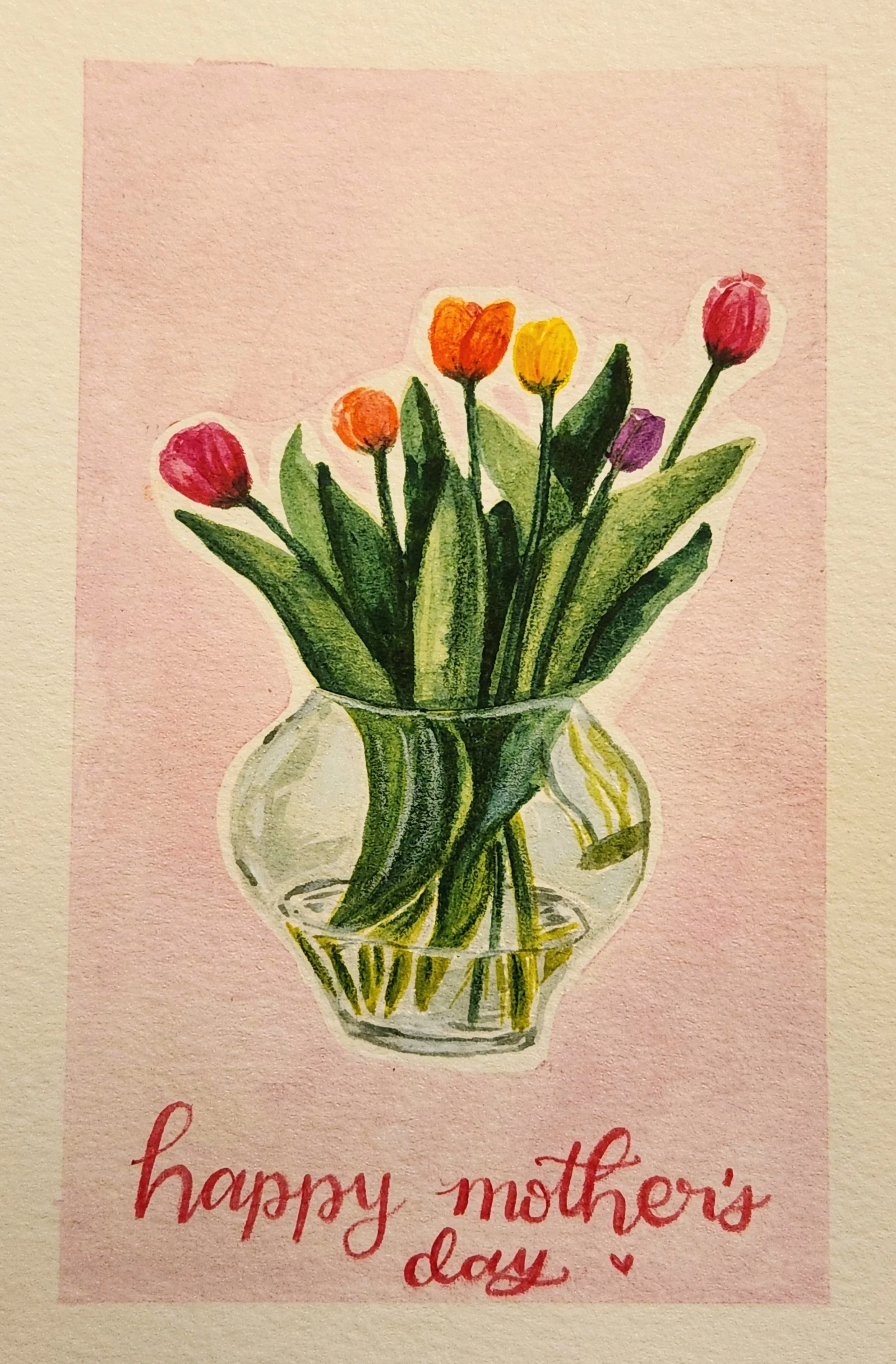 Watercolour paint, pencil crayon