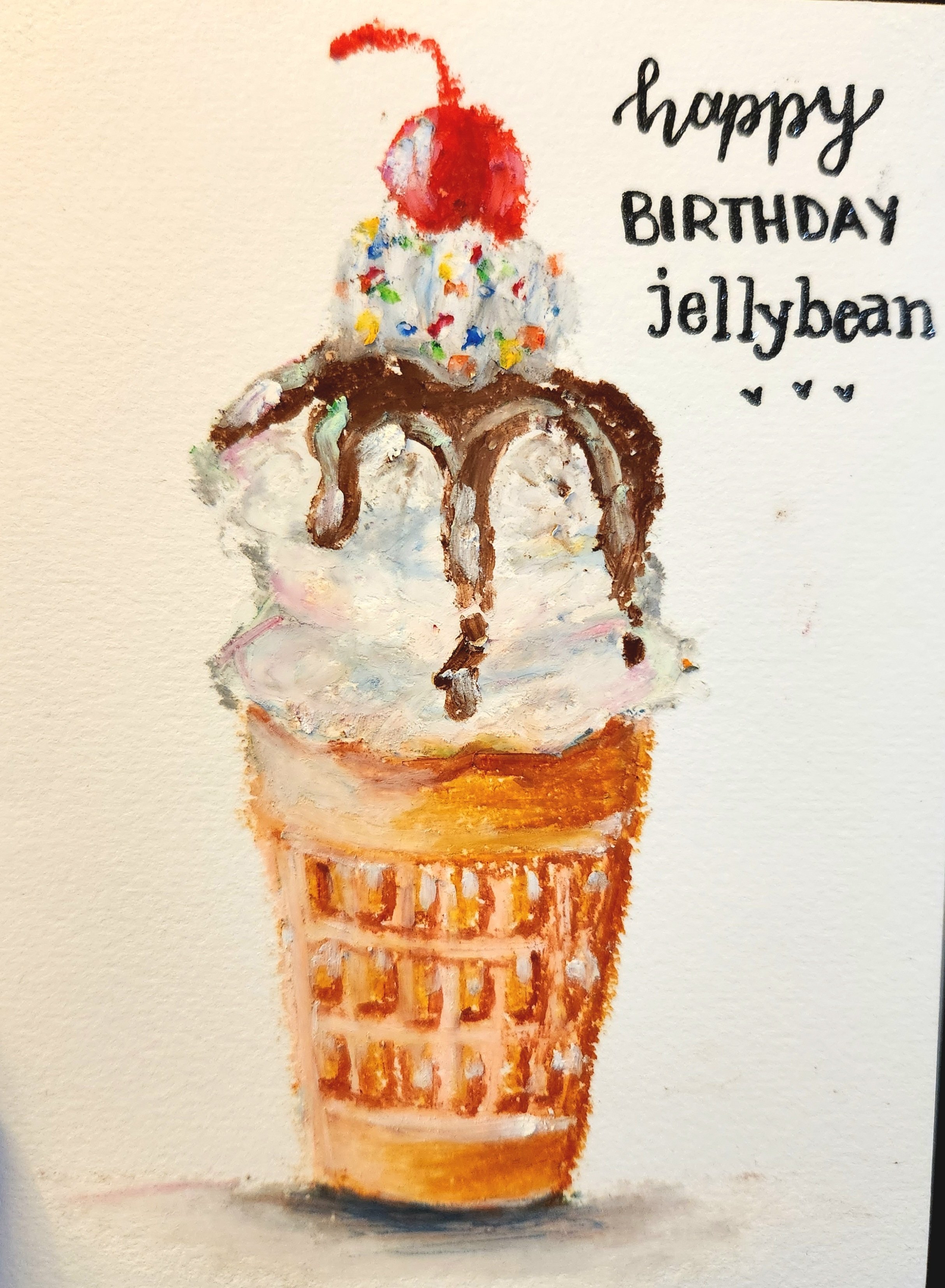 Oil pastel, marker