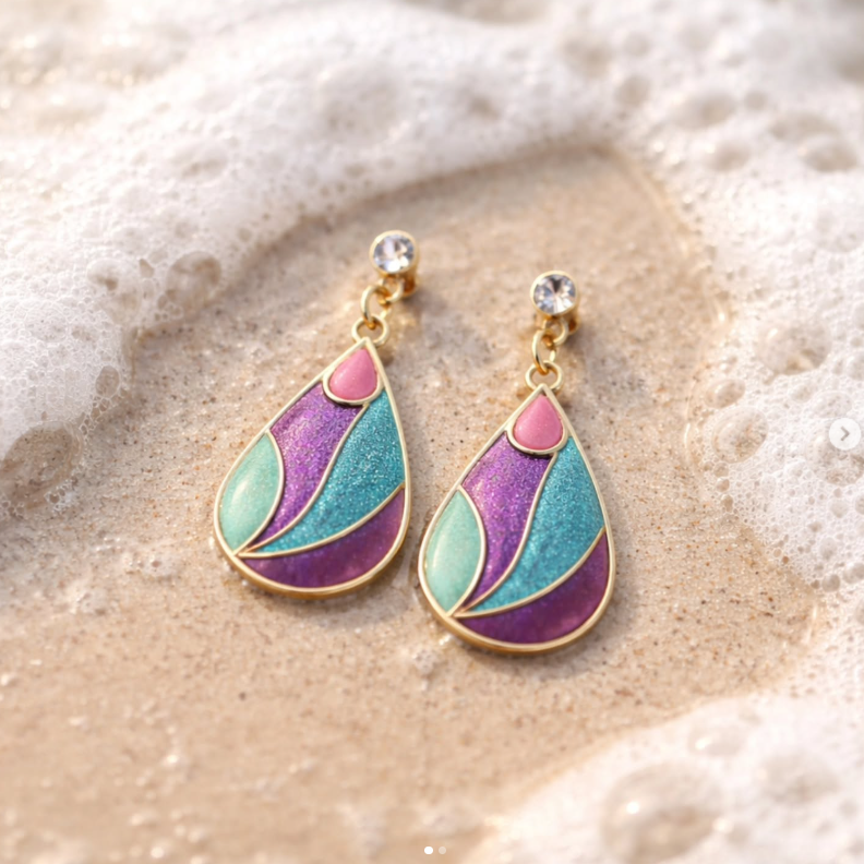 Art Deco Teardrop Dangle Earrings