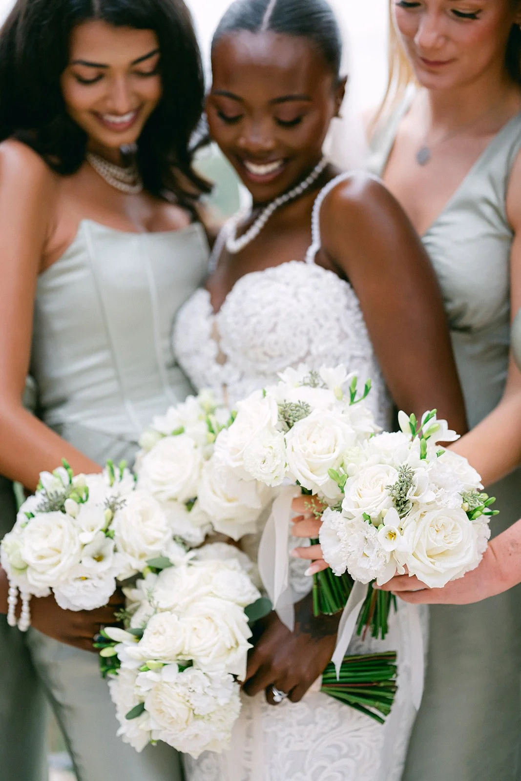 Bride and bridesmaids
