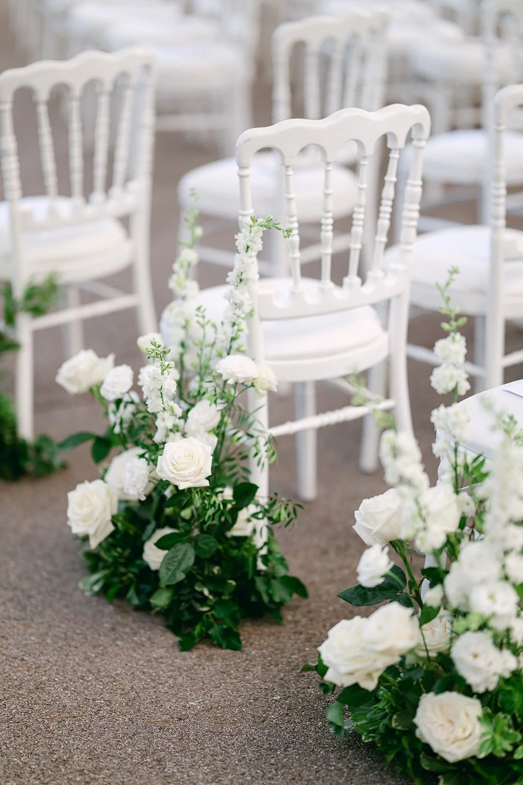 Aisle flower arrangement