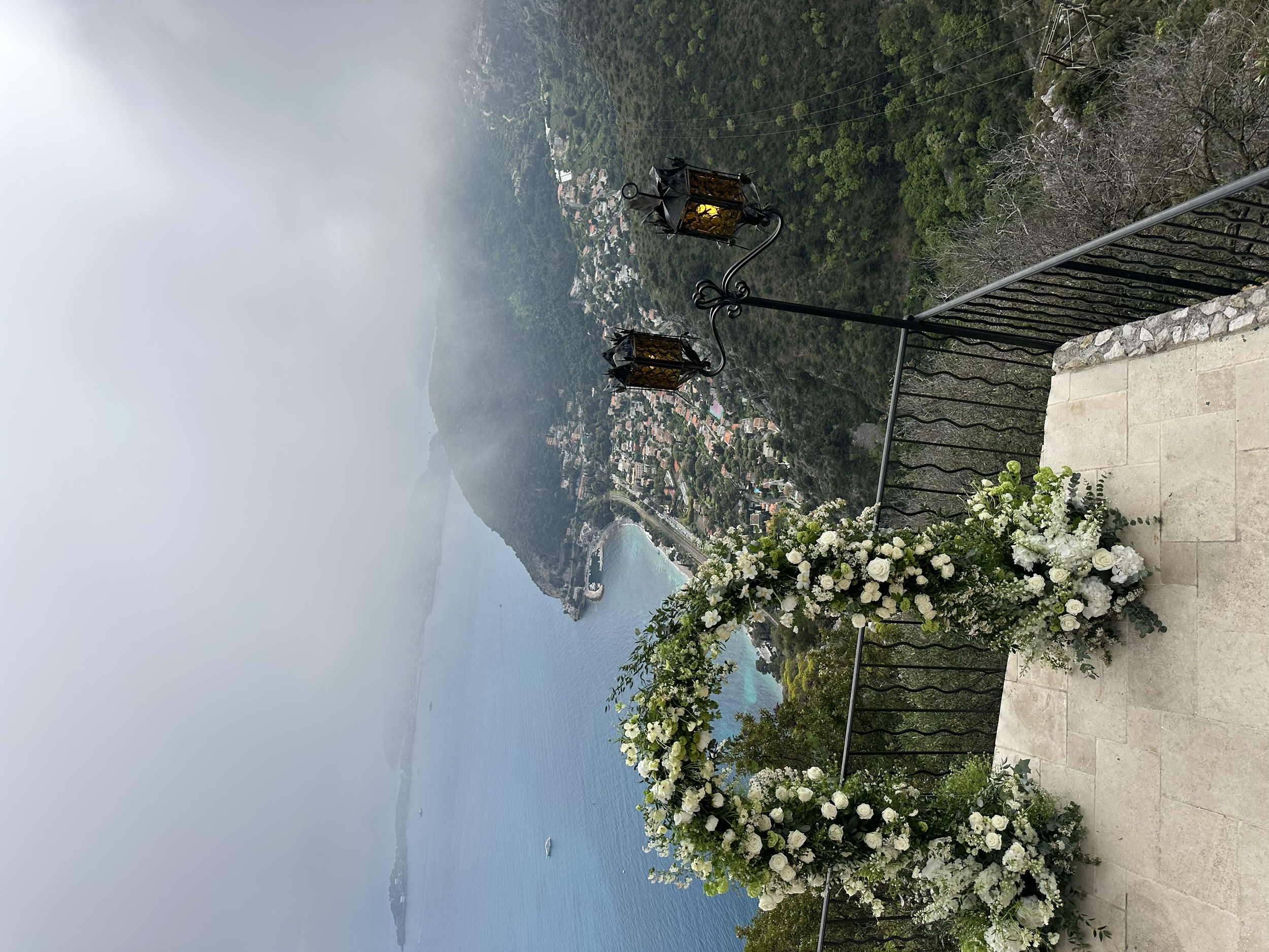 Arch for ceremony at Chateau Eza