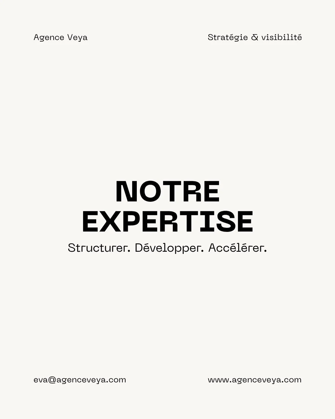 Une bonne communication ne repose jamais sur un seul levier.

Et pourtant, beaucoup de marques continuent d&rsquo;empiler des actions&hellip;
sans r&eacute;elle direction.

Chez VEYA, on fait les choses diff&eacute;remment.

On commence par structure