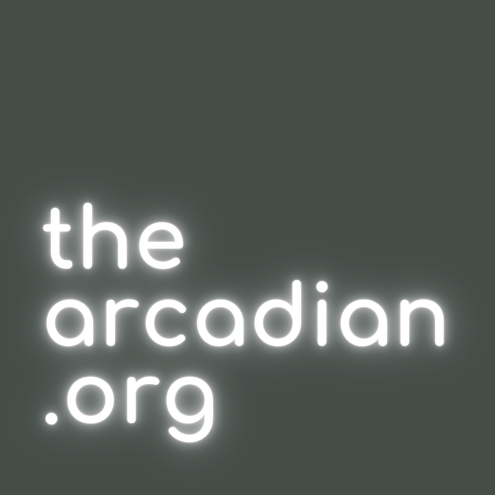 Close-up of illuminated white neon text on a dark background reading 'the accreditation'.