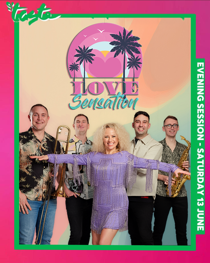 Love Sensation to Headline Taste of Dublin 2026 — Saturday Night, Merrion Square