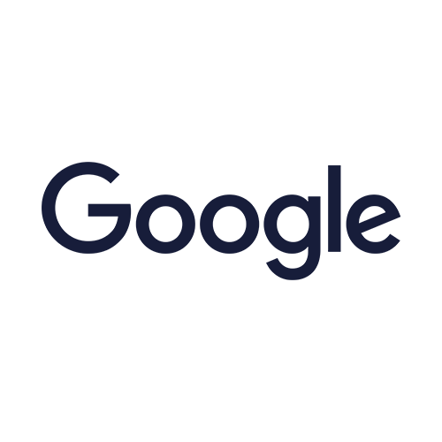 Google logo on a black background.