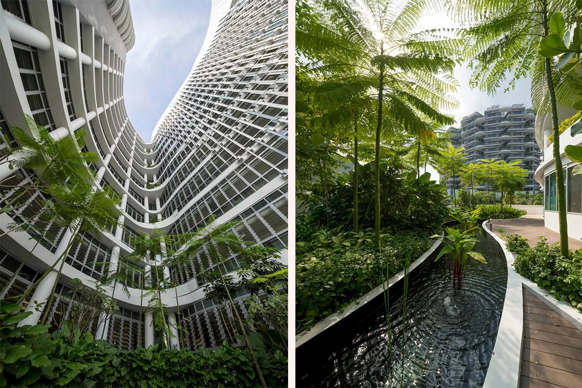 Biophilic architecture at Ng Teng Fong General Hospital by Studio505 and Himmelzimmer in Singapore with green spaces and healing environment.