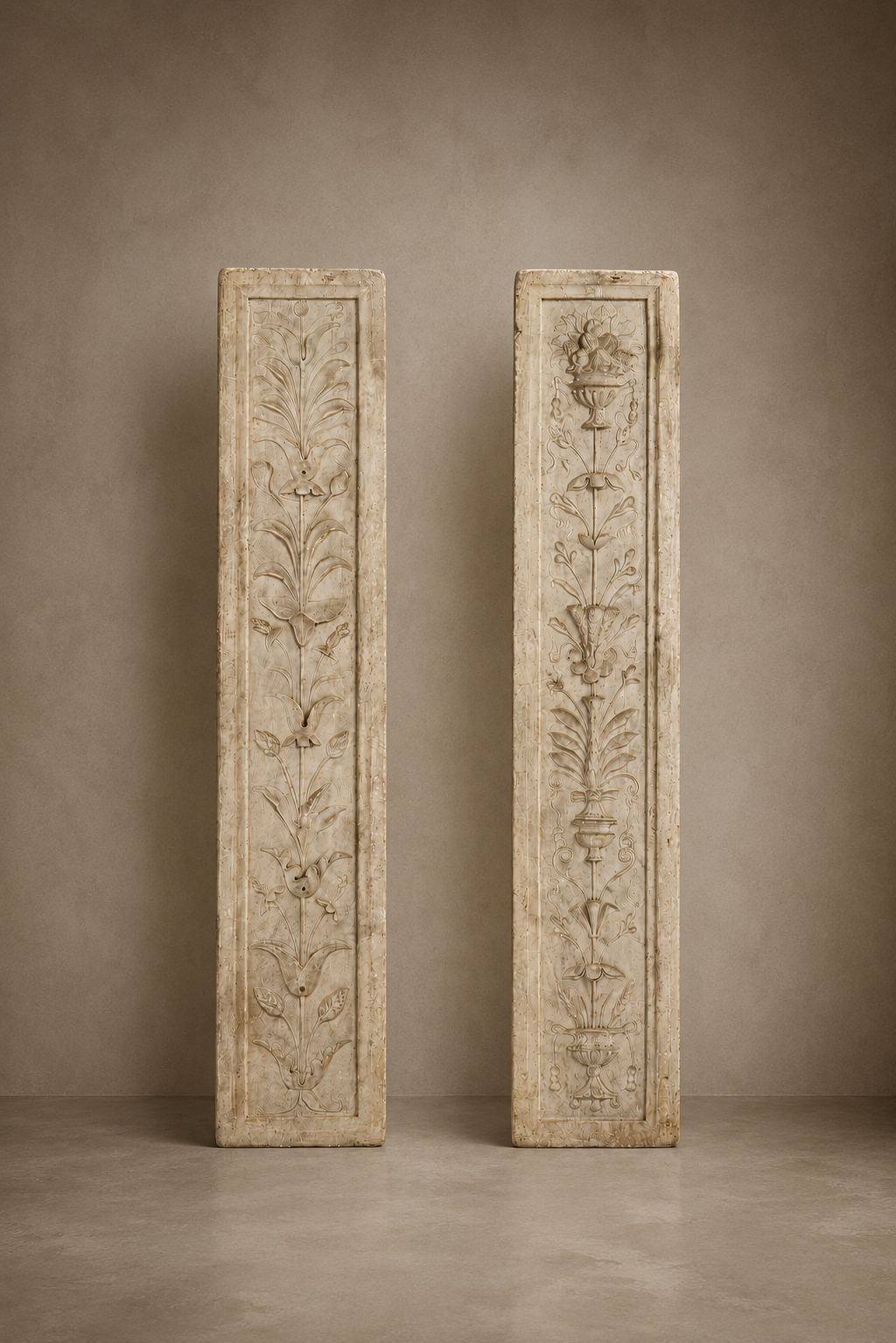PAIR OF ARCHITECTURAL RELIEFS, Tuscany, early 16th Century