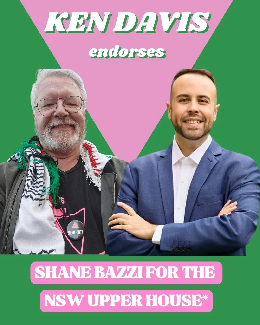Thank you so much Ken Davis for this endorsement. Ken is a legend! He is a Mardi Gras 78er and a @nswgreens member since the start in 1984! 💚✊🏽